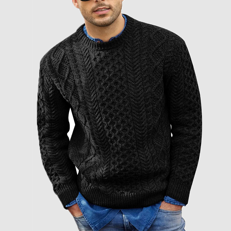 Moderne Strickpullover für Herren mit elastischem Bund und stilvollem Design