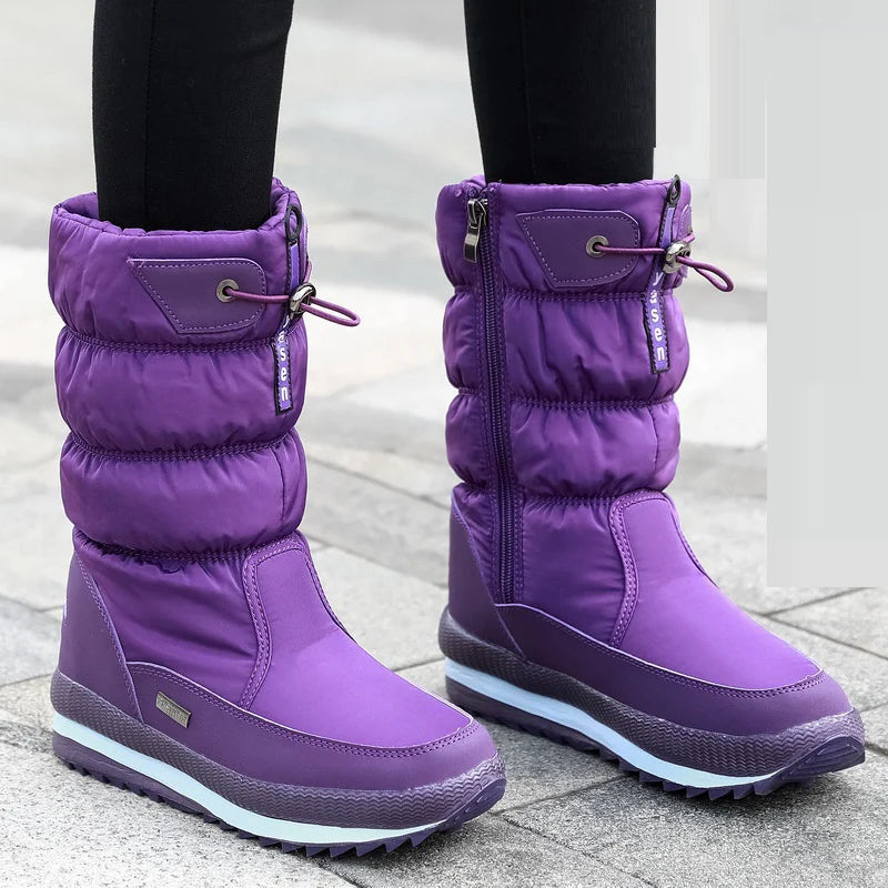 Warme Damen Winterstiefel mit wasserdichtem Design und rutschfester Sohle