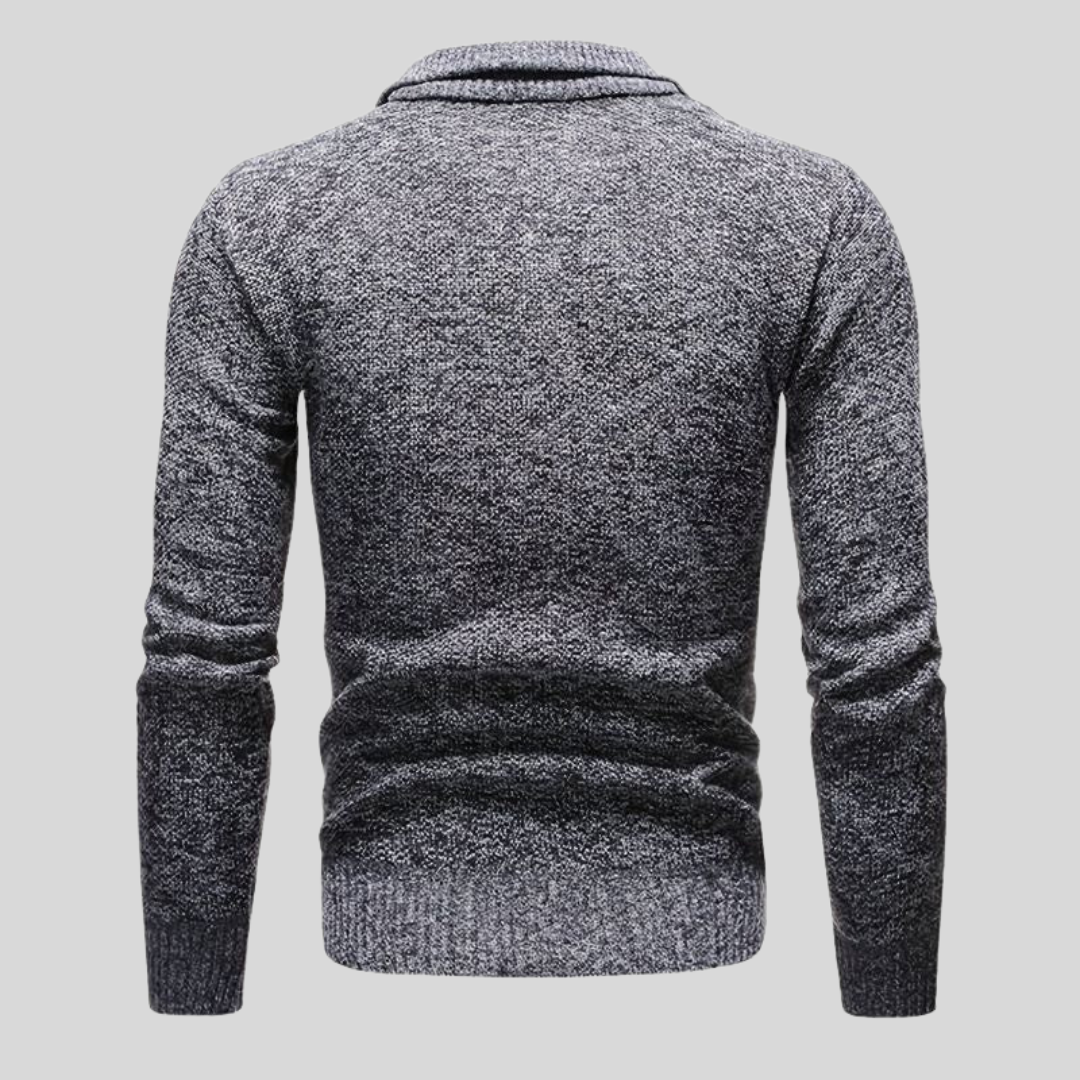 Zürich - Old Money Wolle Herren Pullover mit Reißverschluss