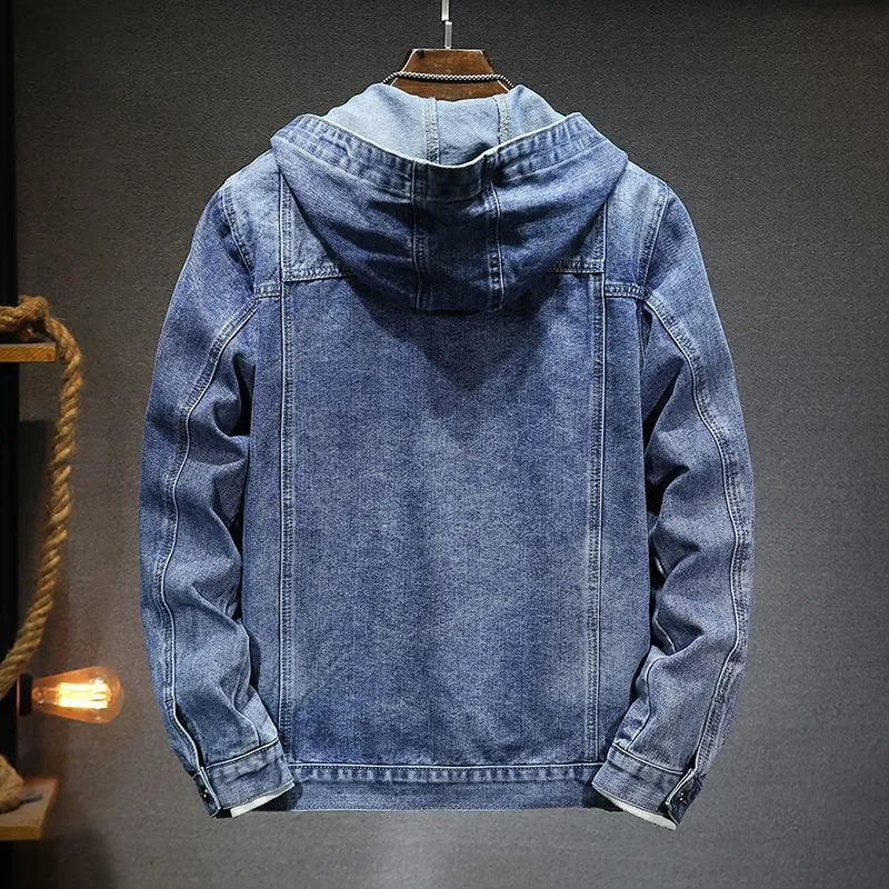Eliot - Vintage Jeansjacke mit Kapuze für Herren