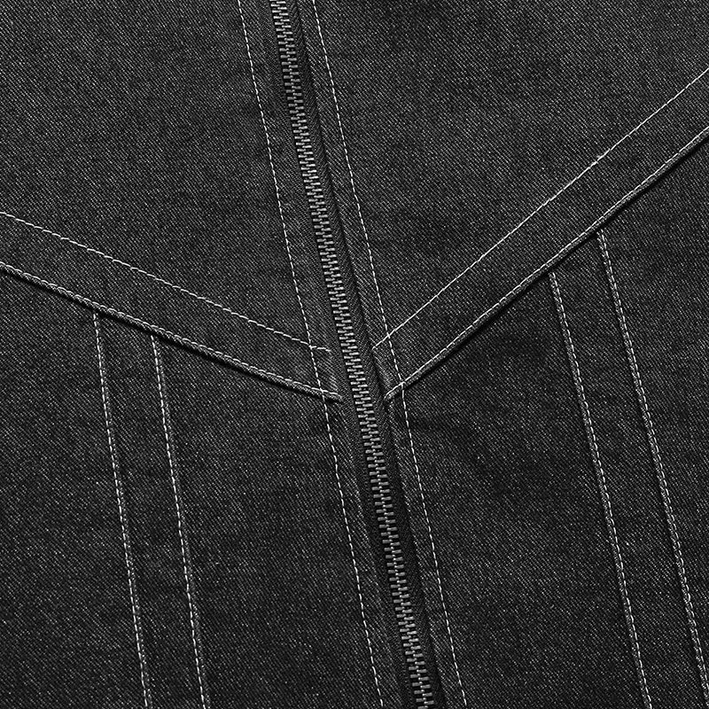Espen | Vintage Jeansjacke mit Fleece-Futter und Kragen