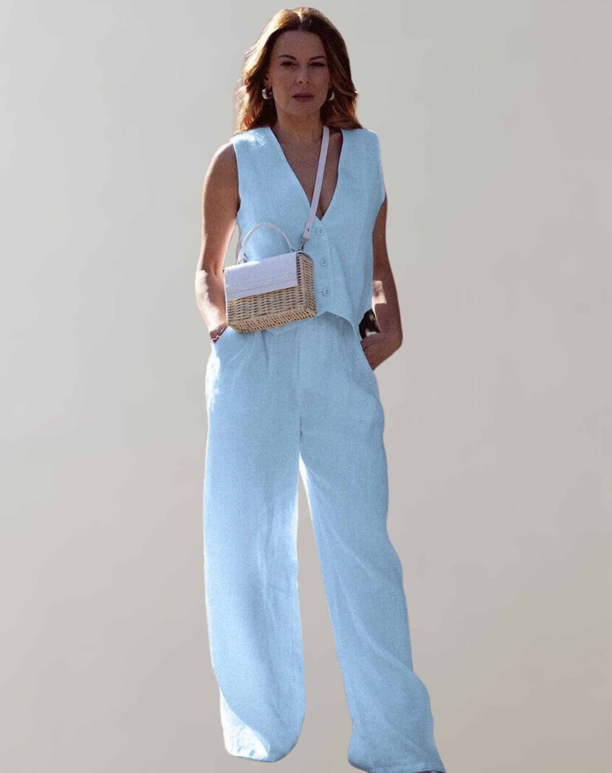 Teressa -  Tank-Top und High-Waist-Hosen