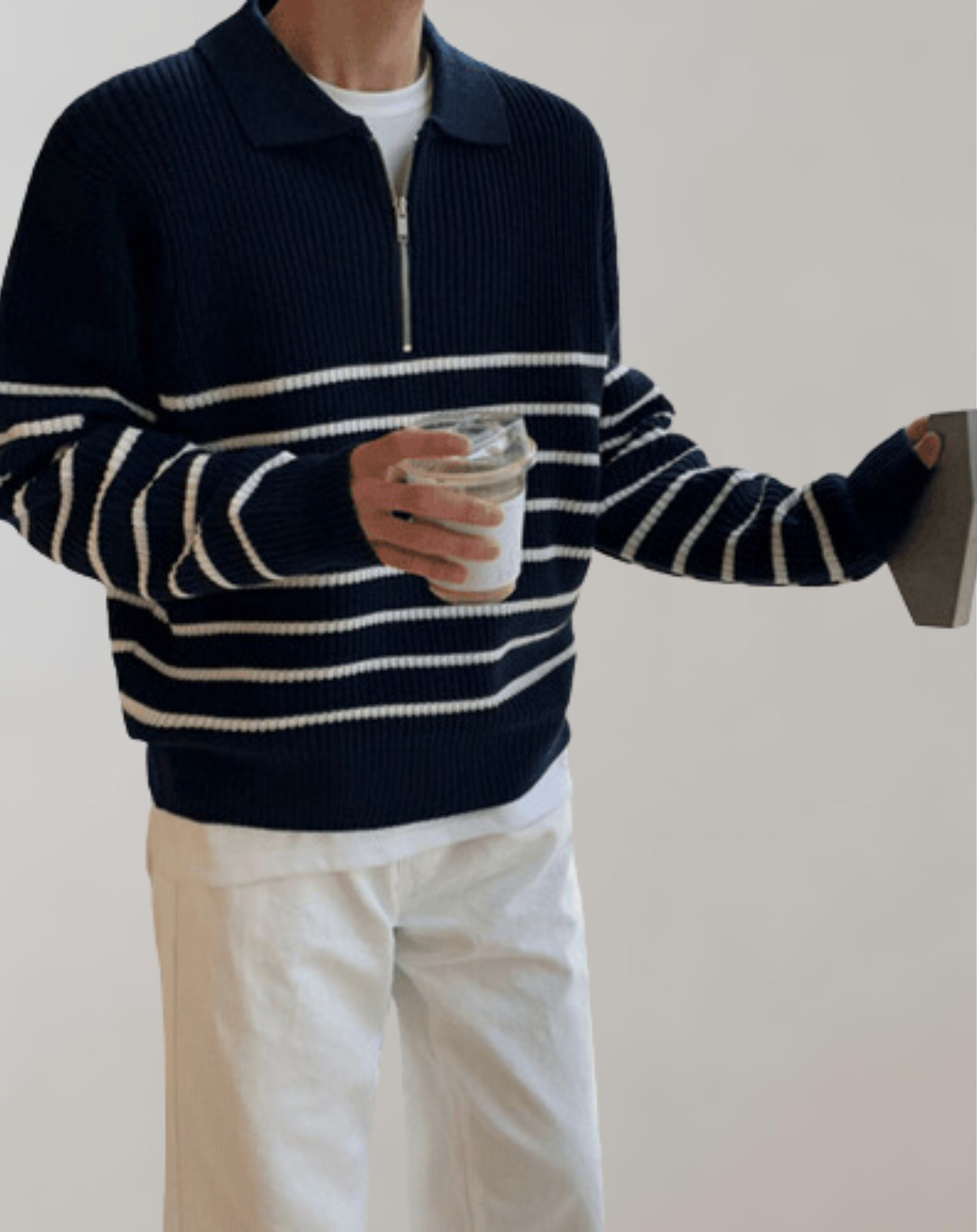 Lori - Striped Sweaters with Zip