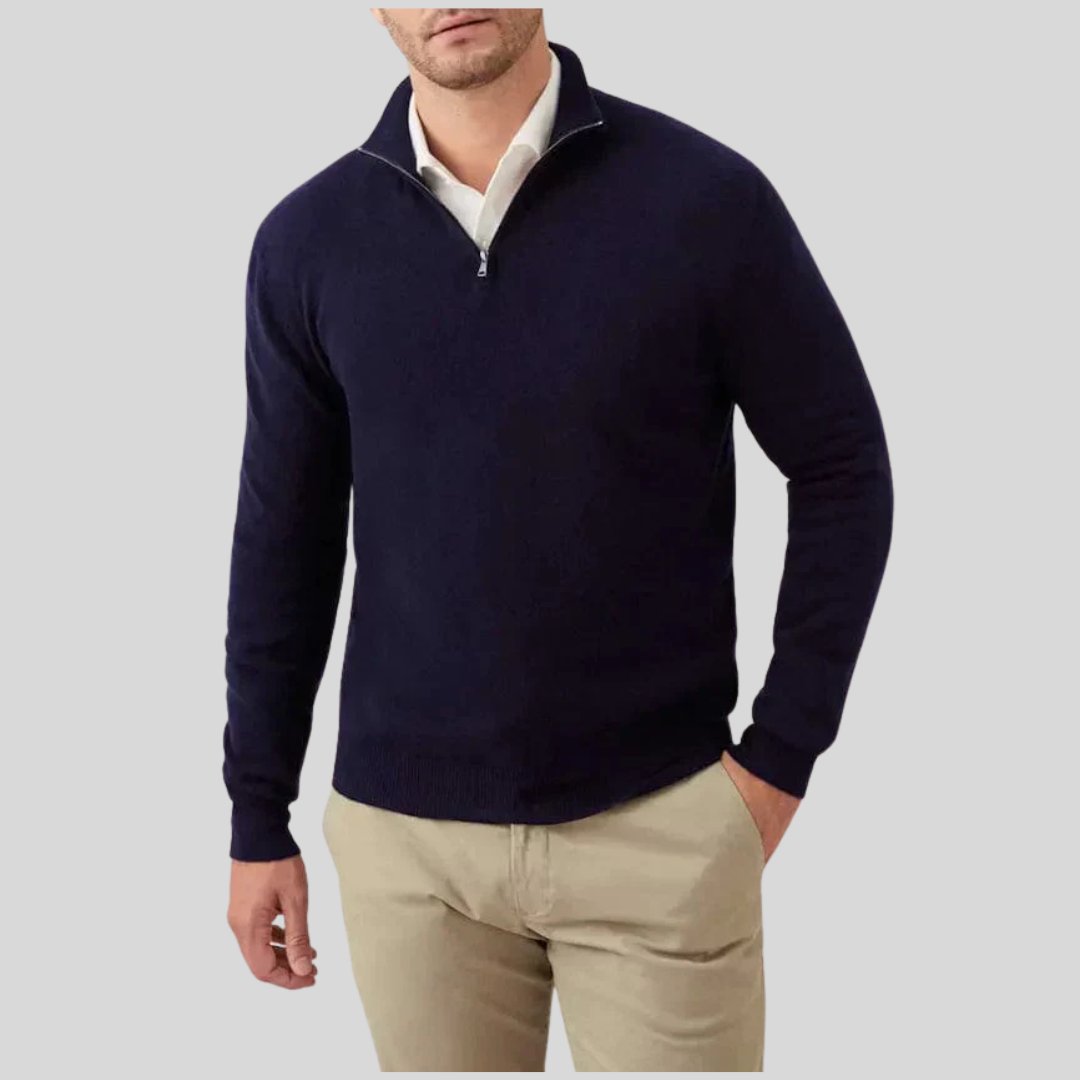 Stilvolle & Komfortable Herren-Half-Zip Pullover für Elegante Anlässe