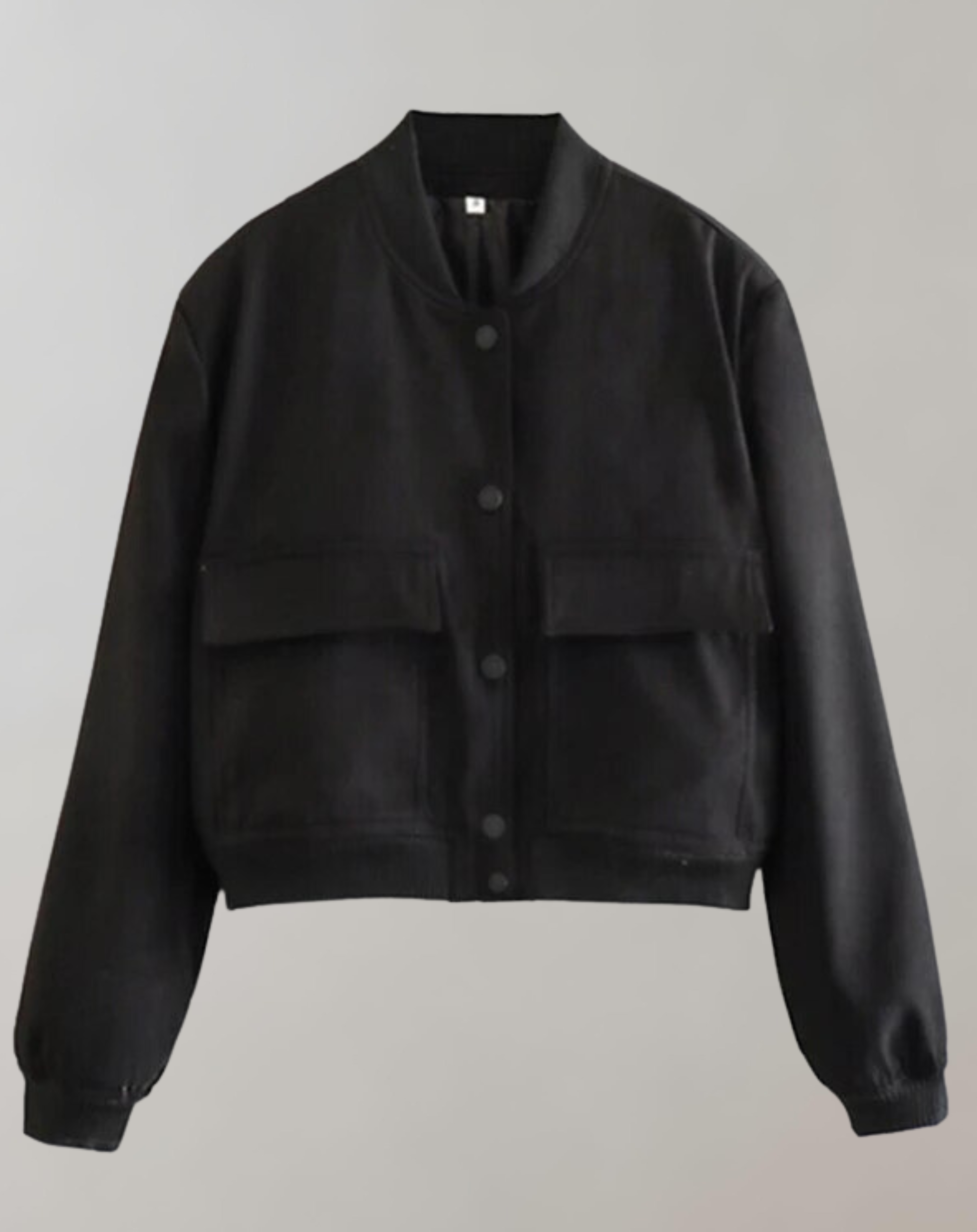 Helene - Knopfleiste Langarm Crop Tops