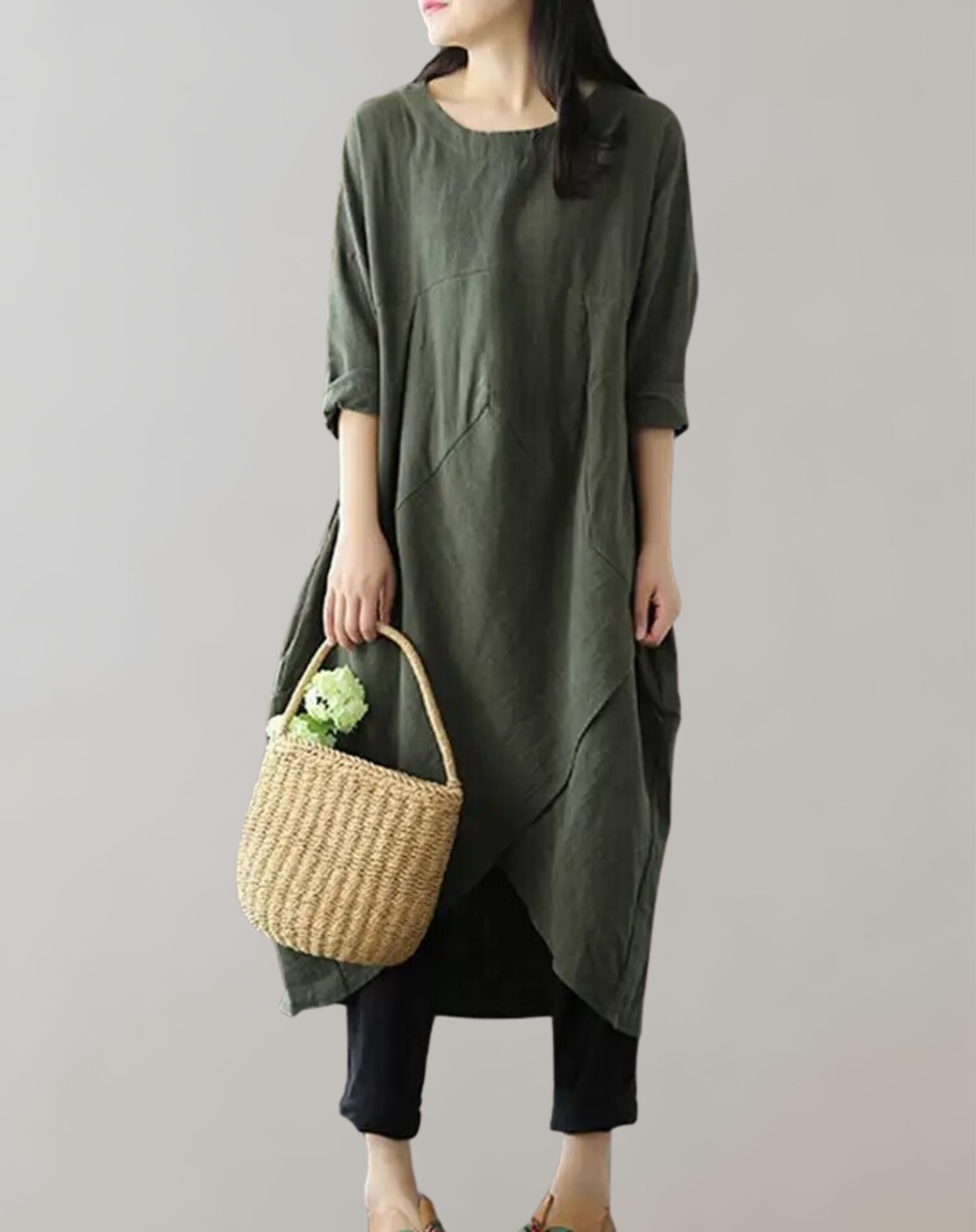 Daina - Damen Herbst Set mit langen Ärmeln und unregelmäßigem Saum