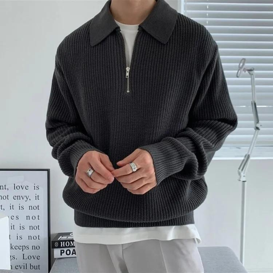 Kaschmir Woll-Zip-Trui für Damen - Stilvoll und Warm für den Winter