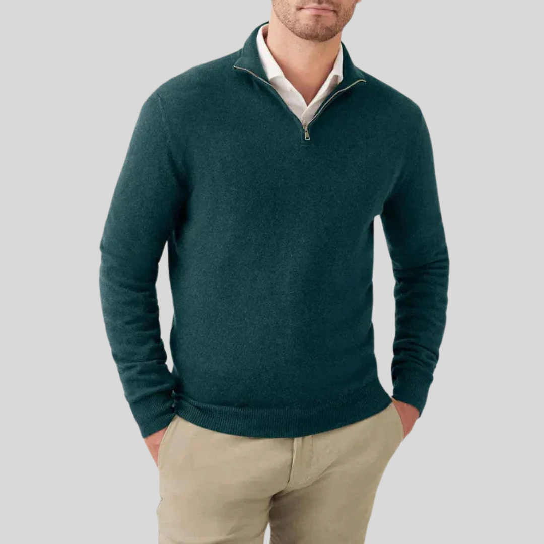 Stilvolle & Komfortable Herren-Half-Zip Pullover für Elegante Anlässe