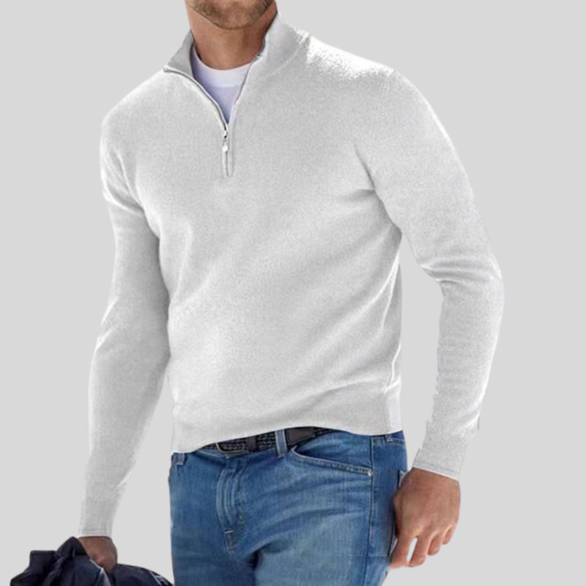 Eleganter Herren Zip-Pullover für stilbewusste Männer