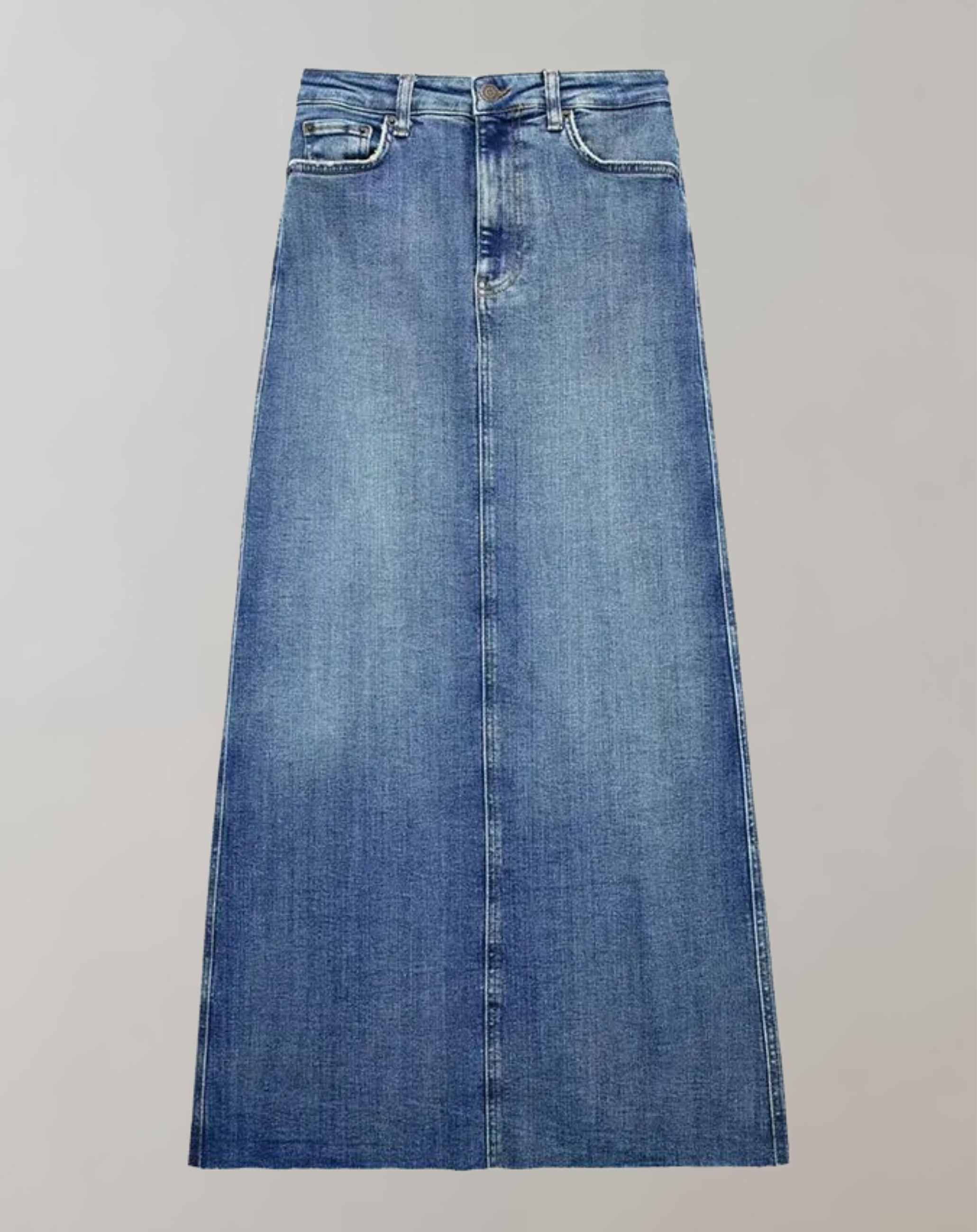 Melissa - Blauer Denim Rock Taschen