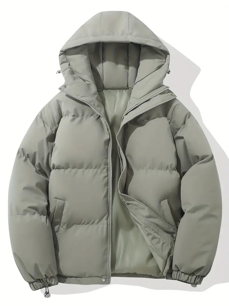 Solene | Eleganter, gefütterter Winter-Pufferjack mit Kapuze für stilvolle Herren