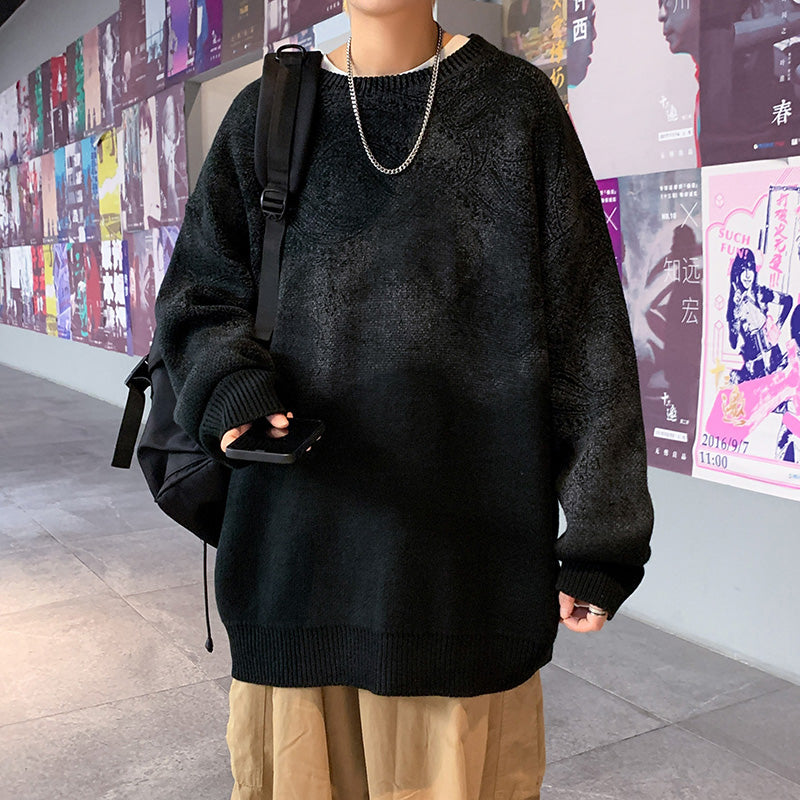 Barron | Trendy Übergröße Pullover mit Paisley-Design und Farbverlauf