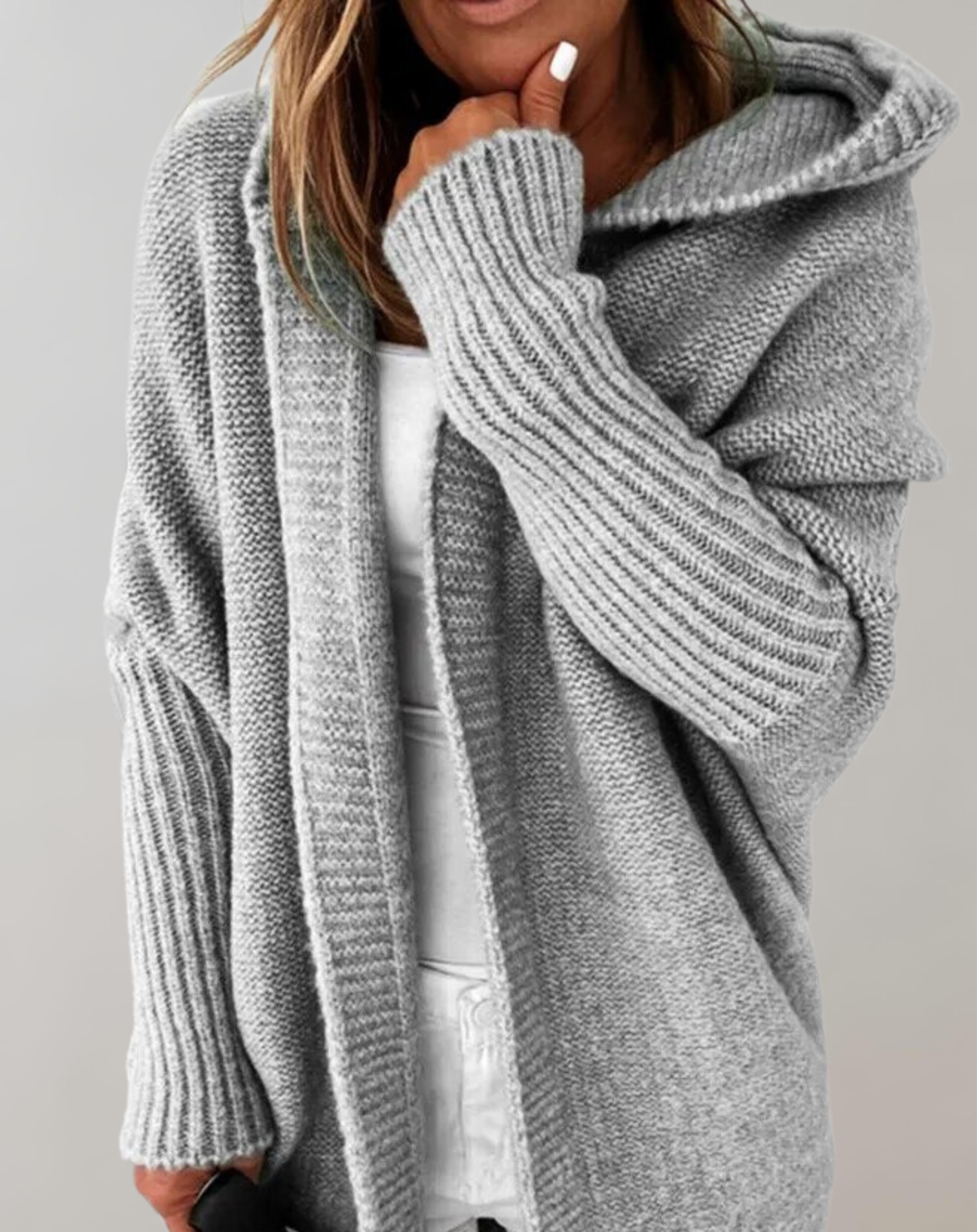 Hannah - Pullover Lange Strickjacke