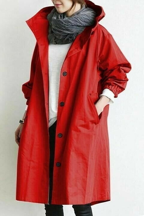 Damen Oversize Windjacke mit Kapuze – Leichter Übergangsparka für Frühling und Herbst