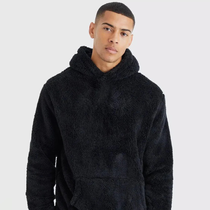 Davian | Unisex kuscheliger Fleece-Hoodie - Weiche, warme Pulloverjacke mit Kängurutasche für jede Jahreszeit