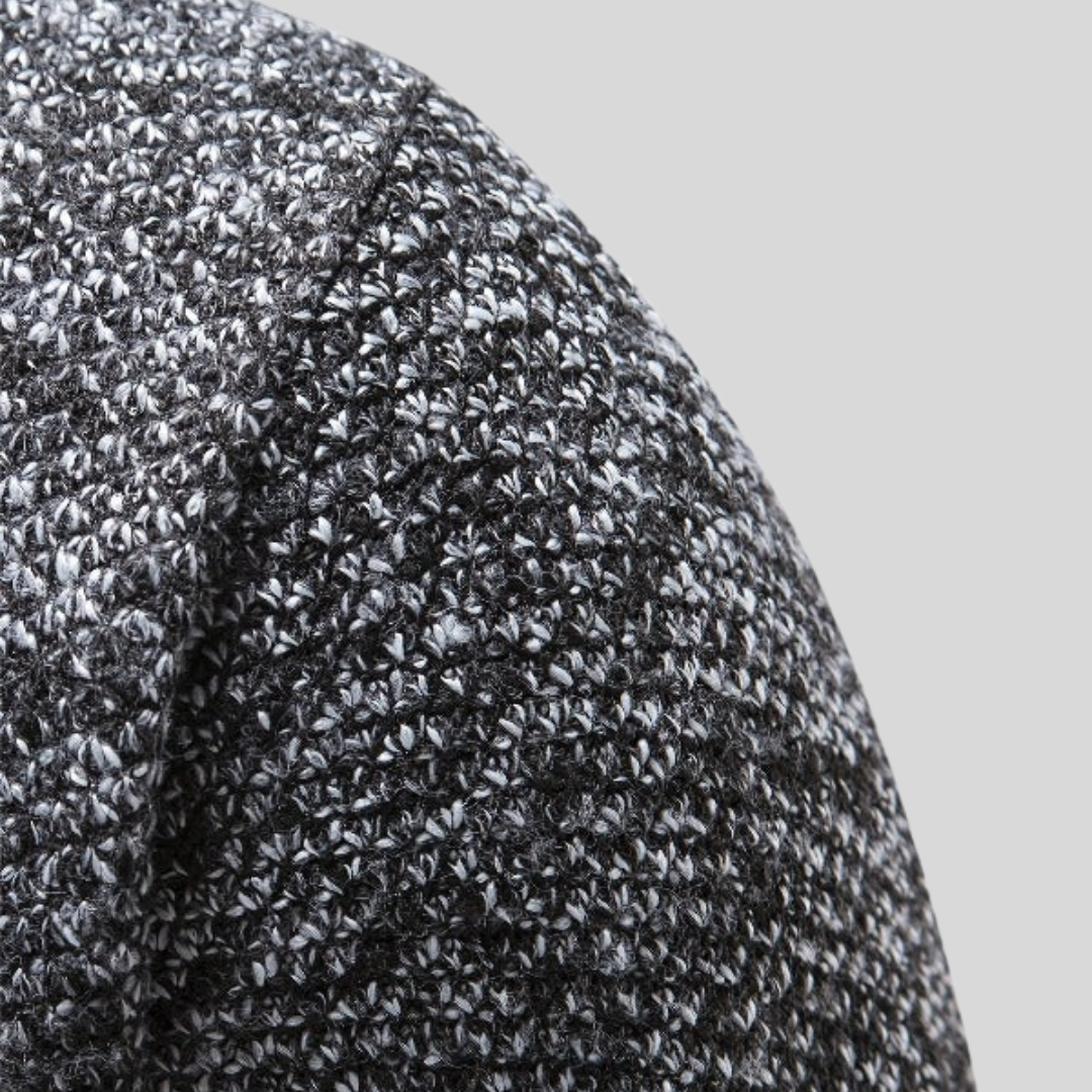 Zürich - Old Money Wolle Herren Pullover mit Reißverschluss