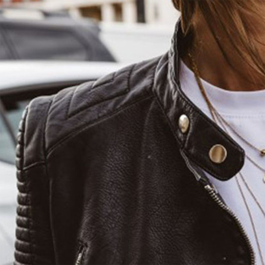 AVALON - Damen schwarze Lederjacke für stilvolle Looks
