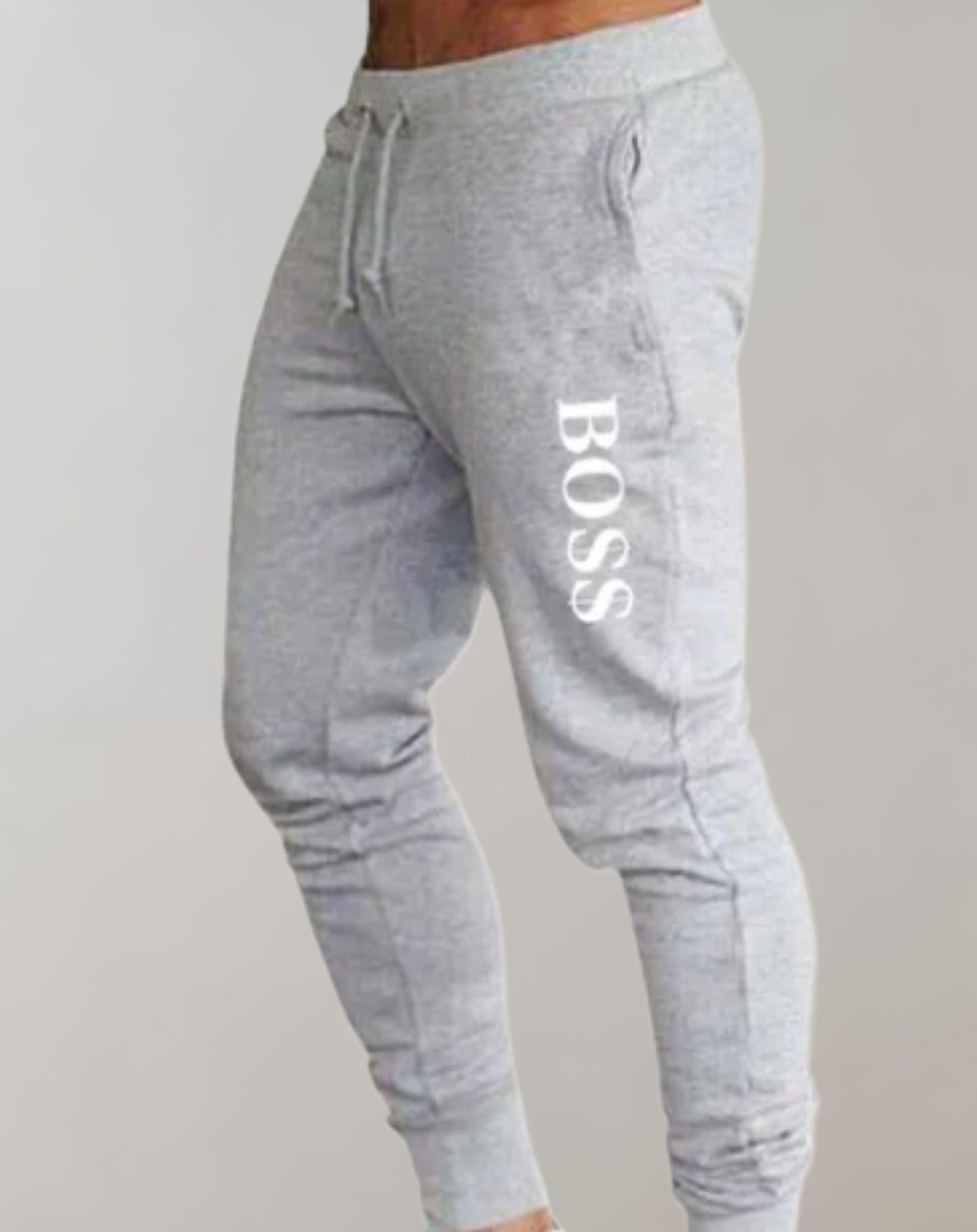 Aldrich -  Hoch taillierte Röhrenhose für Herren mit Boss Aufdruck an der Seite Hose