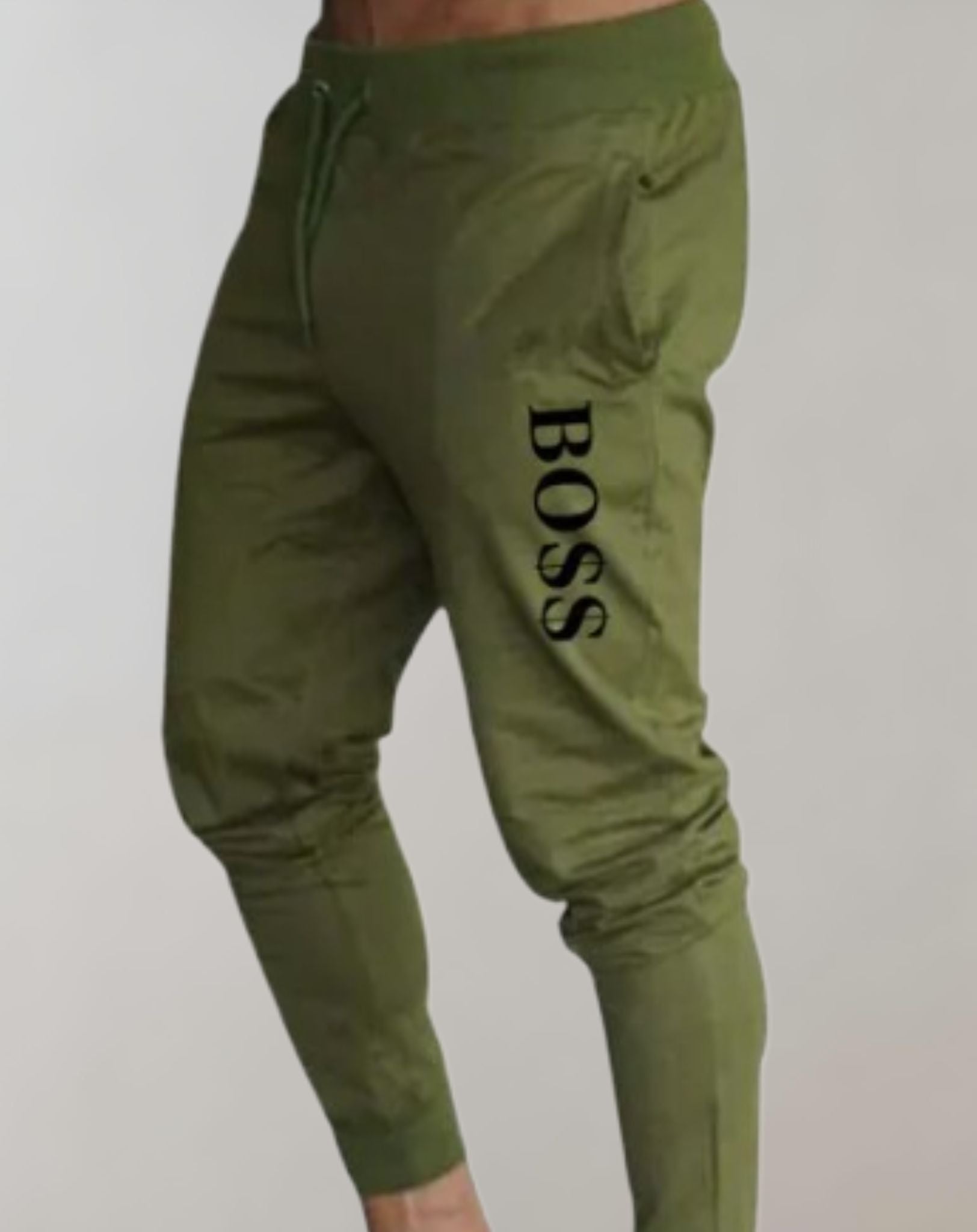Aldrich -  Hoch taillierte Röhrenhose für Herren mit Boss Aufdruck an der Seite Hose