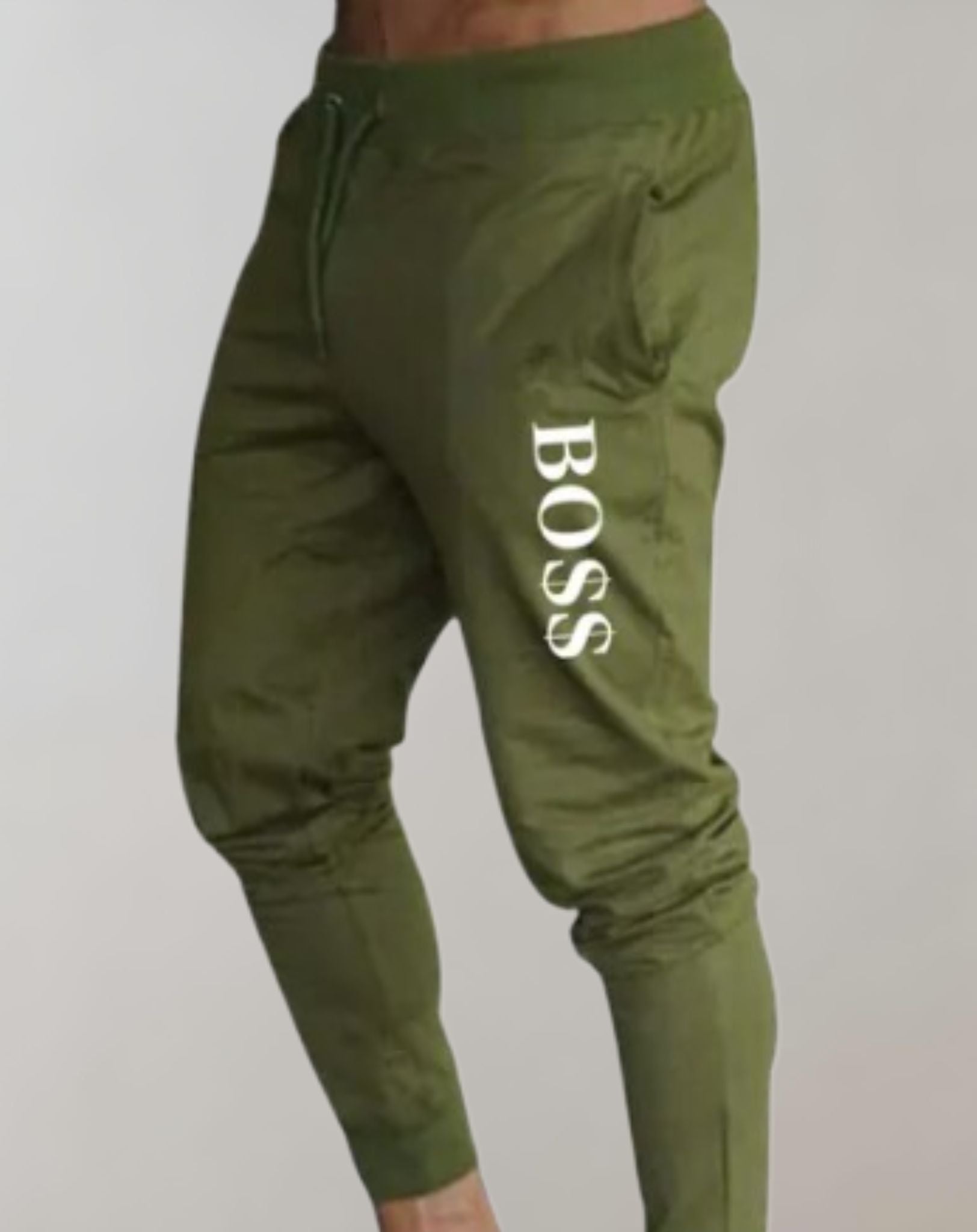 Aldrich -  Hoch taillierte Röhrenhose für Herren mit Boss Aufdruck an der Seite Hose