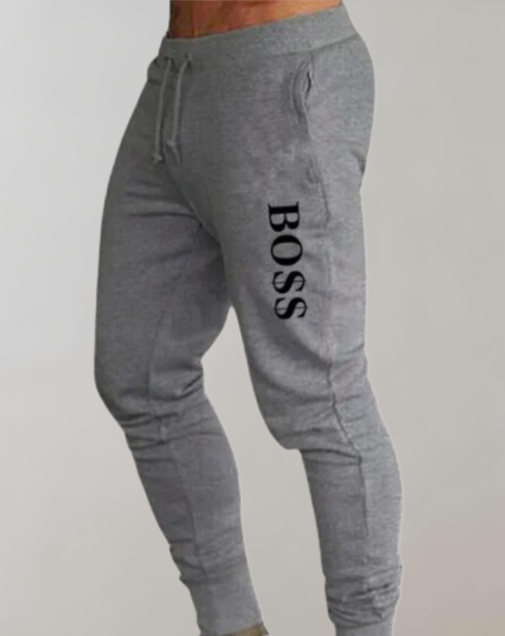 Aldrich -  Hoch taillierte Röhrenhose für Herren mit Boss Aufdruck an der Seite Hose