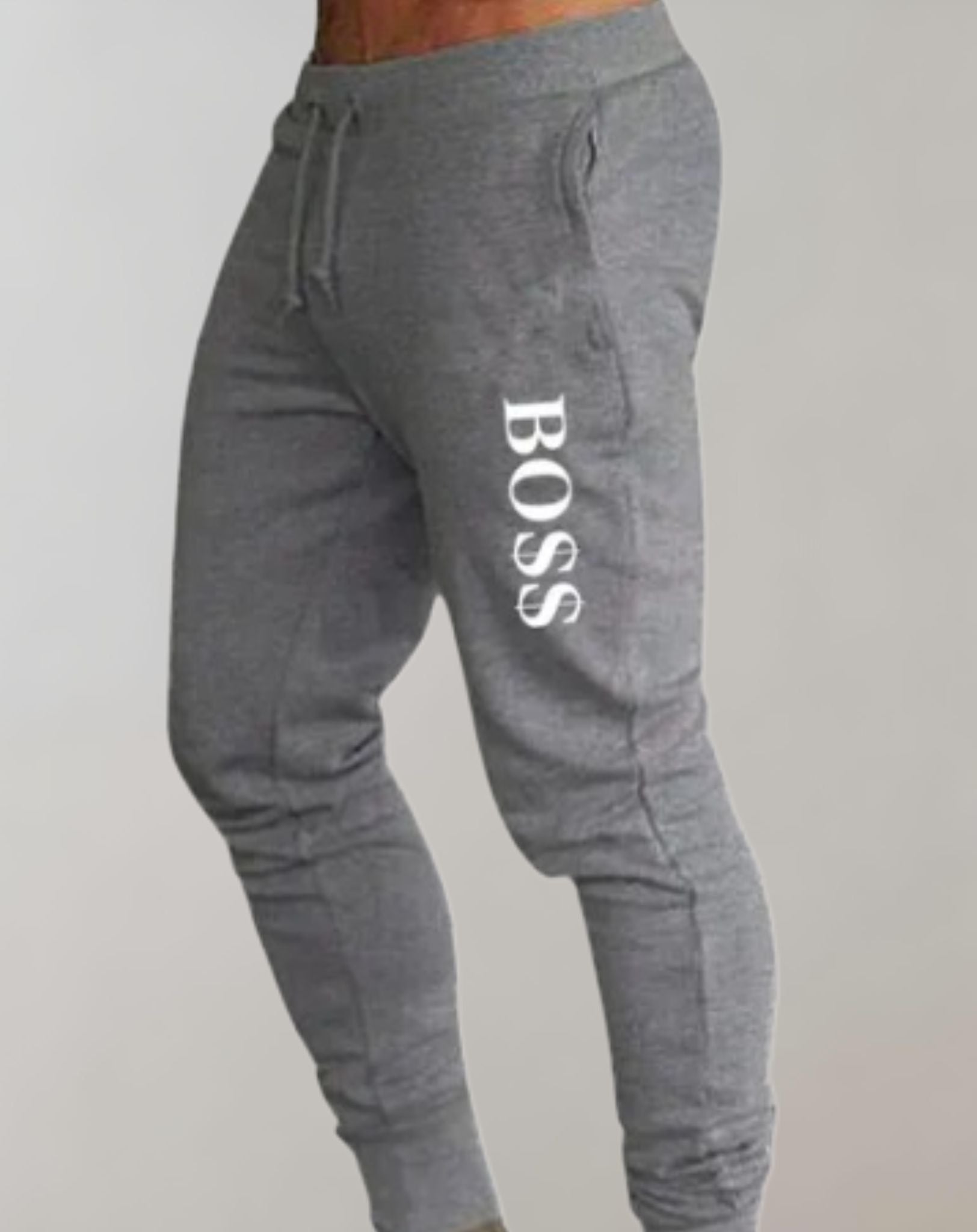 Aldrich -  Hoch taillierte Röhrenhose für Herren mit Boss Aufdruck an der Seite Hose