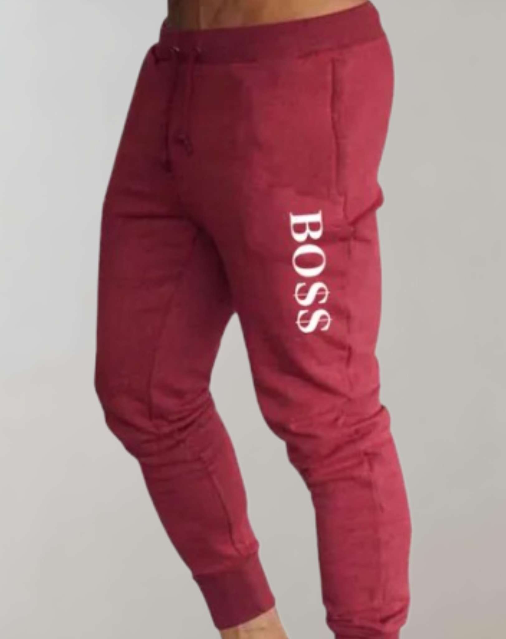 Aldrich -  Hoch taillierte Röhrenhose für Herren mit Boss Aufdruck an der Seite Hose