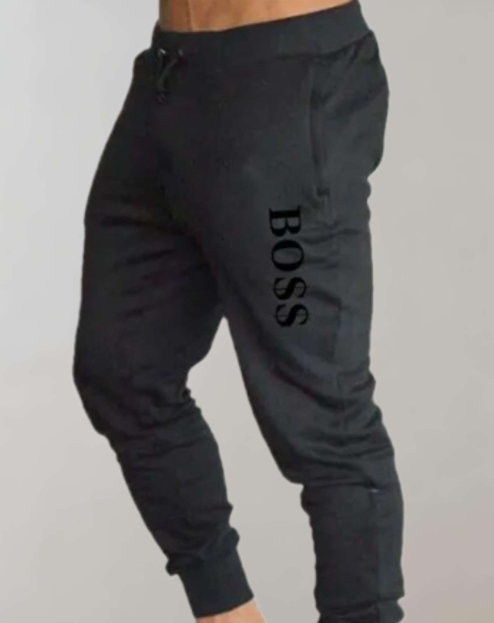 Aldrich -  Hoch taillierte Röhrenhose für Herren mit Boss Aufdruck an der Seite Hose