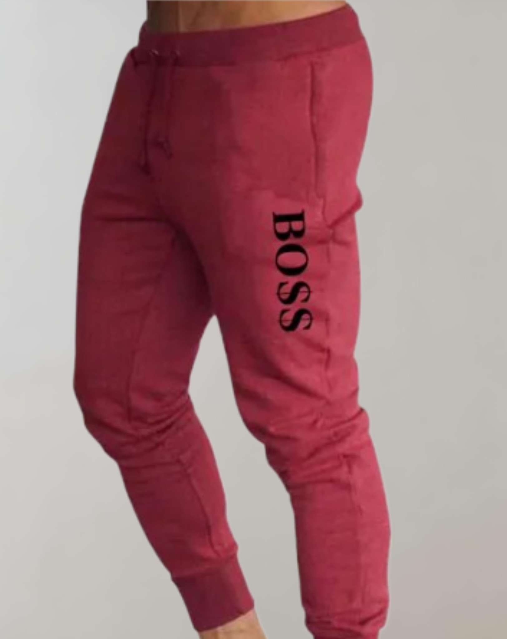 Aldrich -  Hoch taillierte Röhrenhose für Herren mit Boss Aufdruck an der Seite Hose