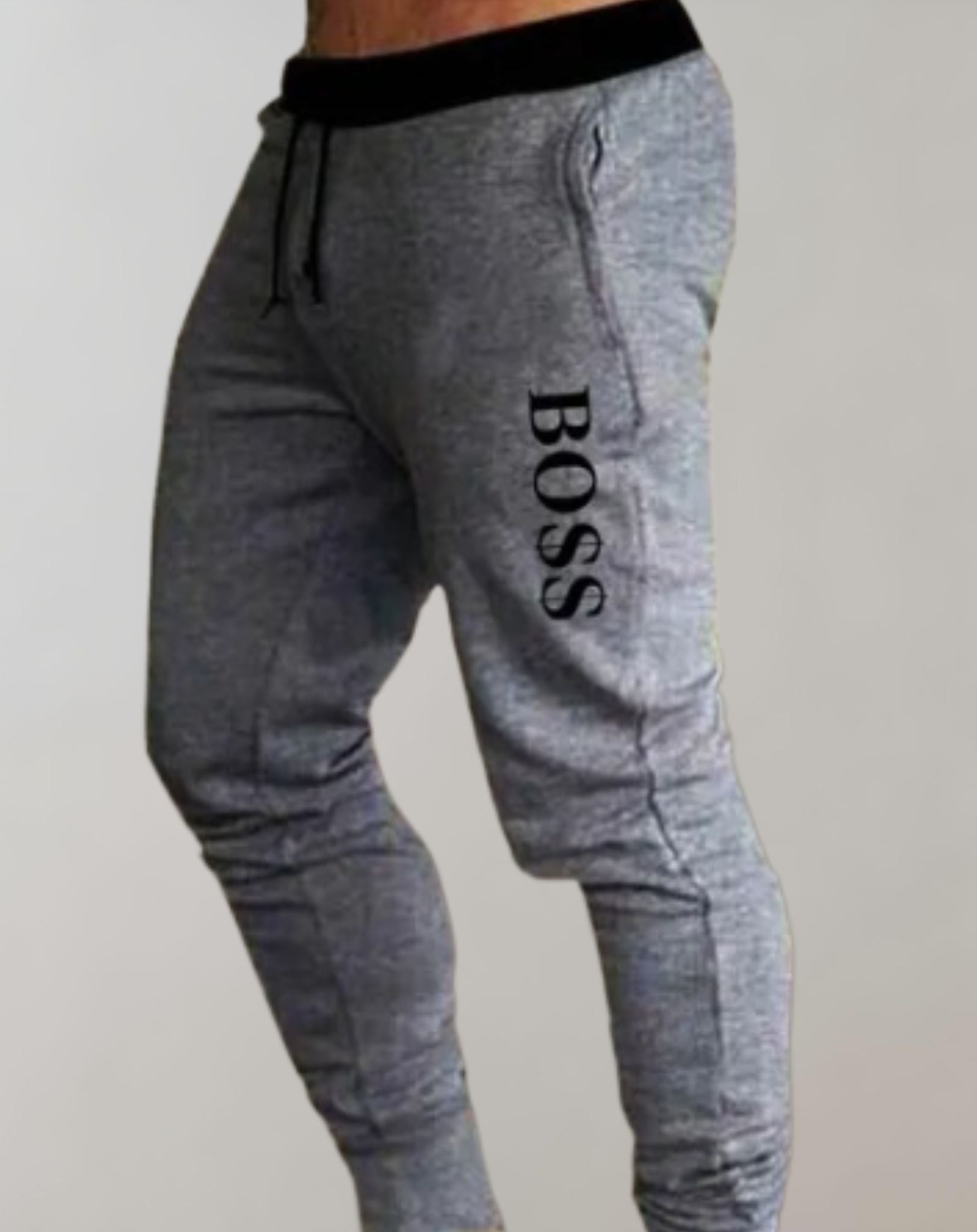 Aldrich -  Hoch taillierte Röhrenhose für Herren mit Boss Aufdruck an der Seite Hose