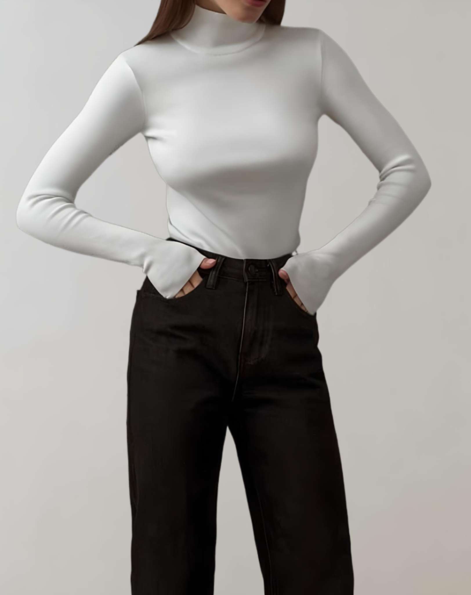 Alexia - Schlichter Rollkragenpullover mit schmaler Passform Sweater
