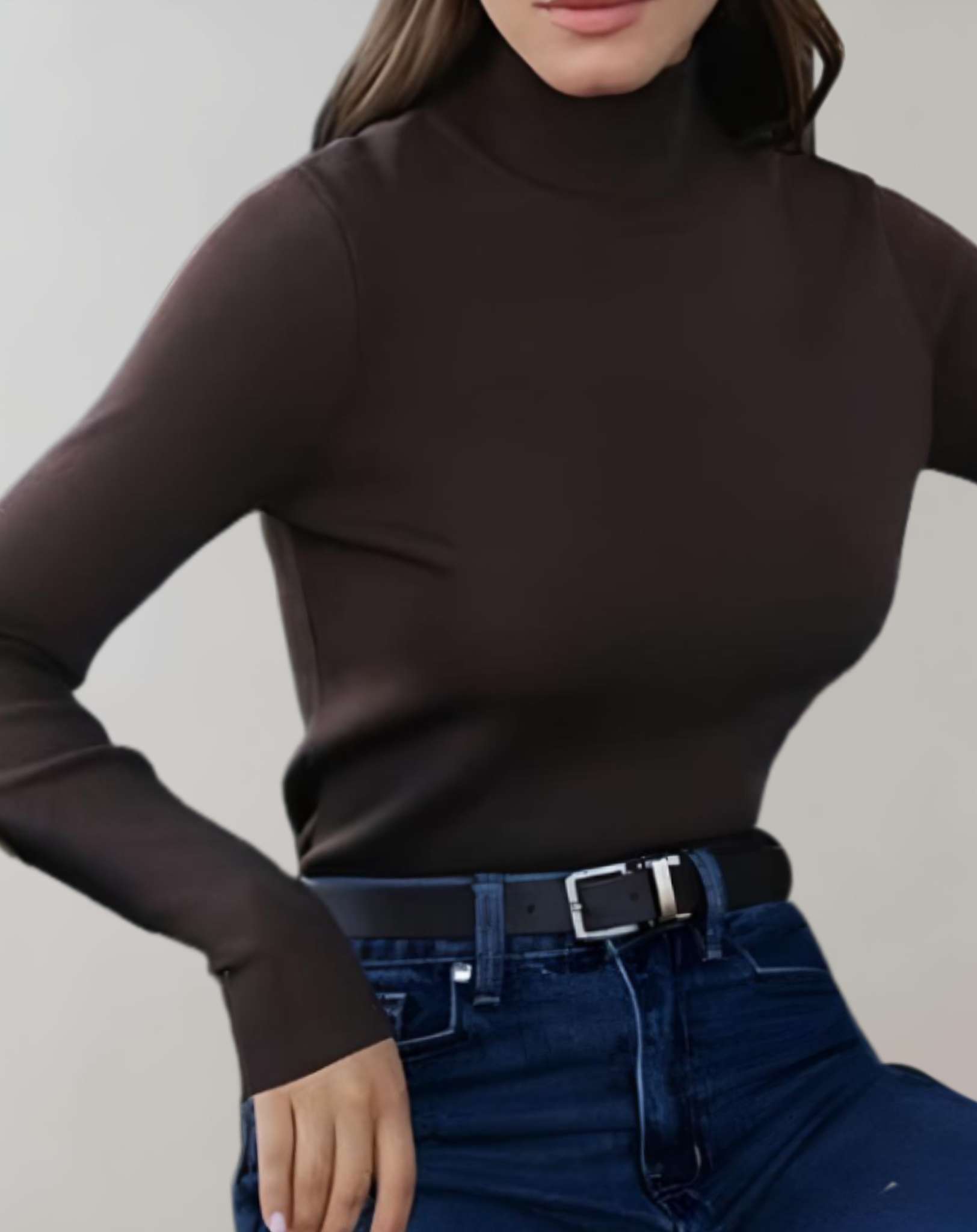Alexia - Schlichter Rollkragenpullover mit schmaler Passform Sweater