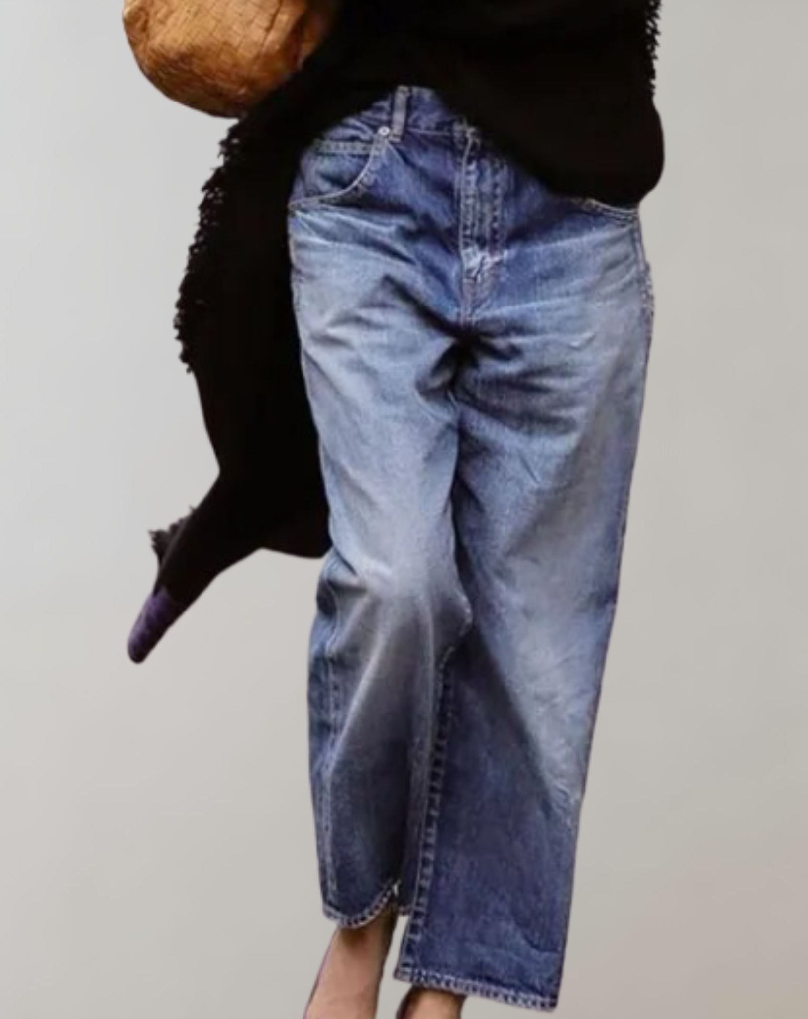 Alicia -  Lockere gerade geschnittene Jeanshose für Streetwear Hose