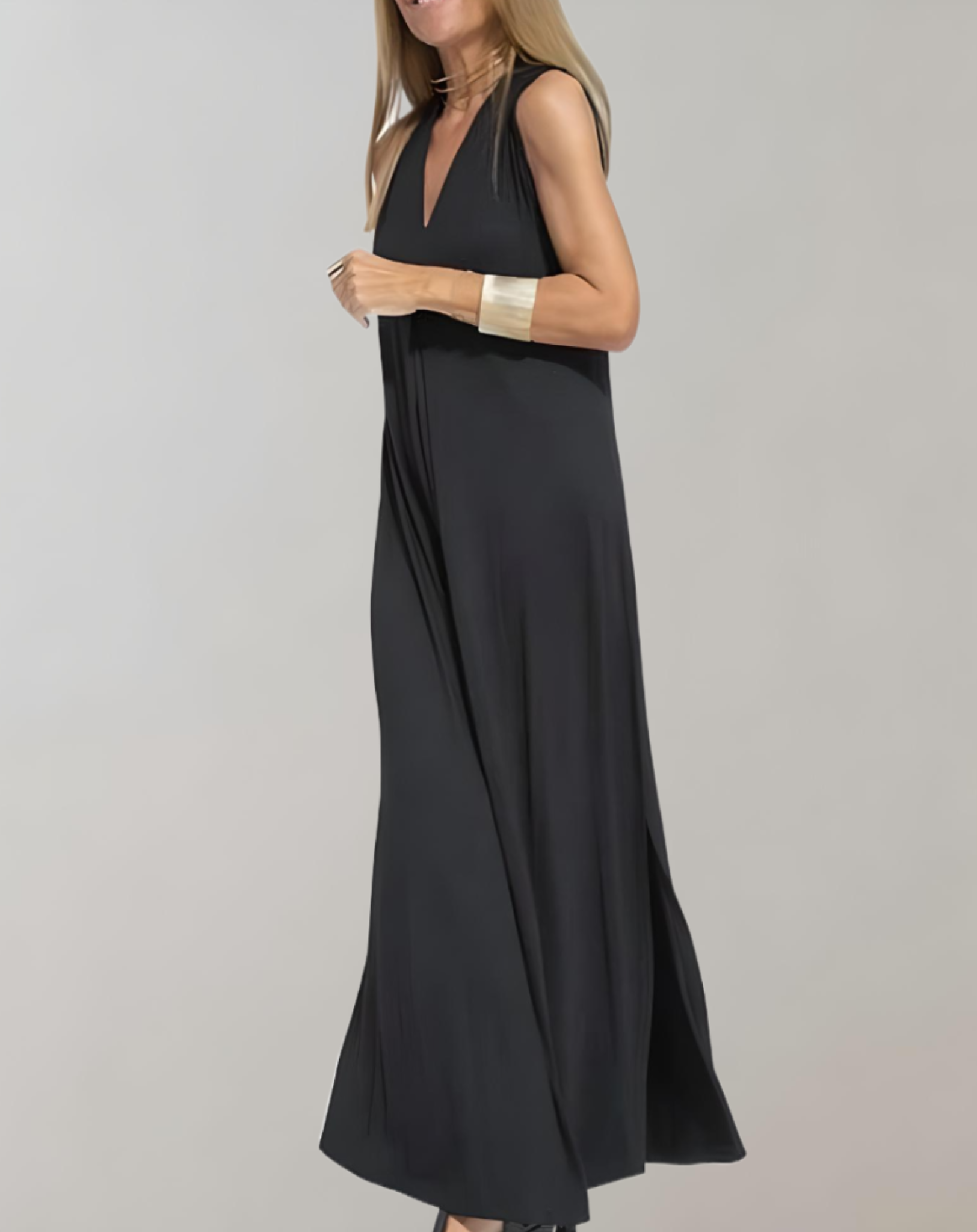 Chelsea - Lockeres und langes Kleid mit fließendem Stoff kleid
