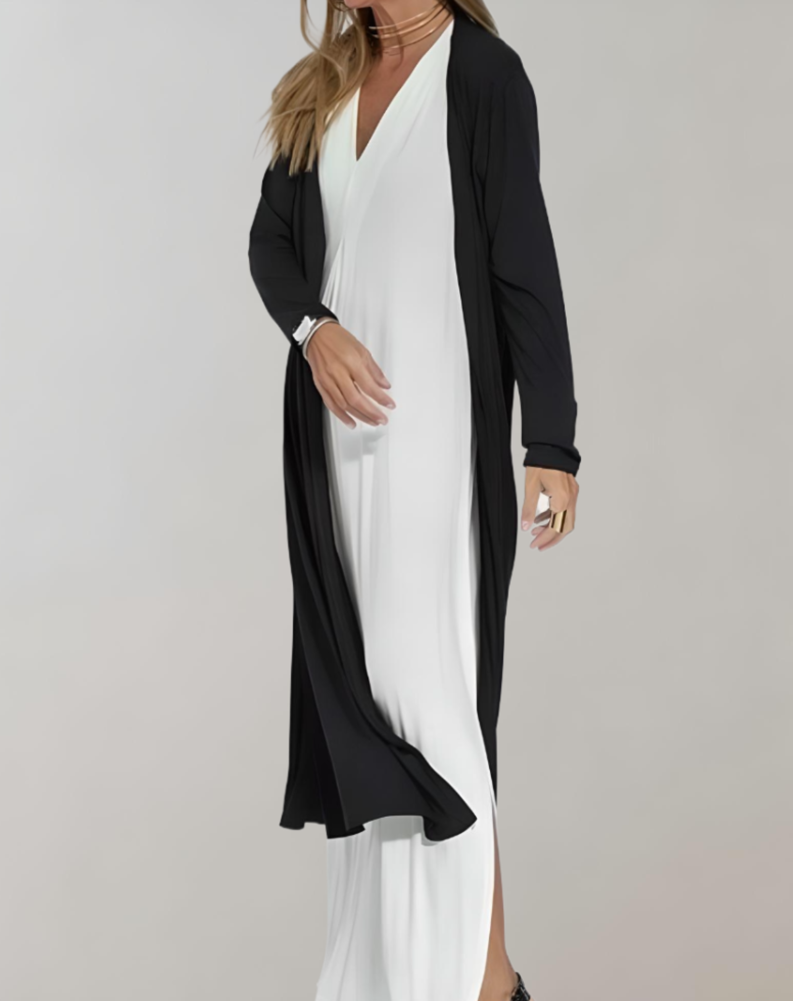 Chelsea - Lockeres und langes Kleid mit fließendem Stoff kleid