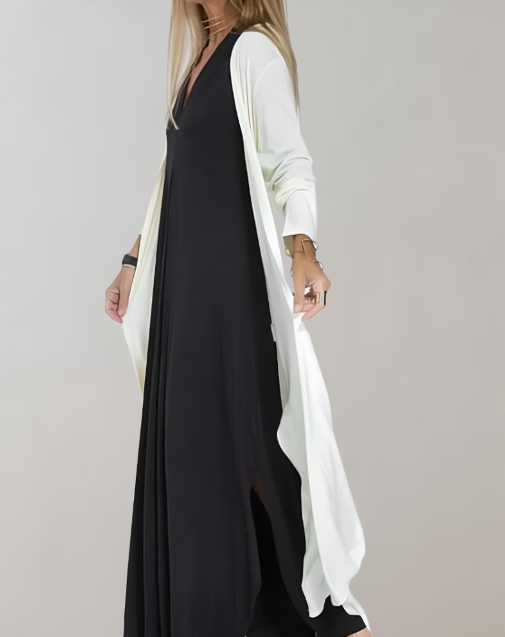 Chelsea - Lockeres und langes Kleid mit fließendem Stoff kleid
