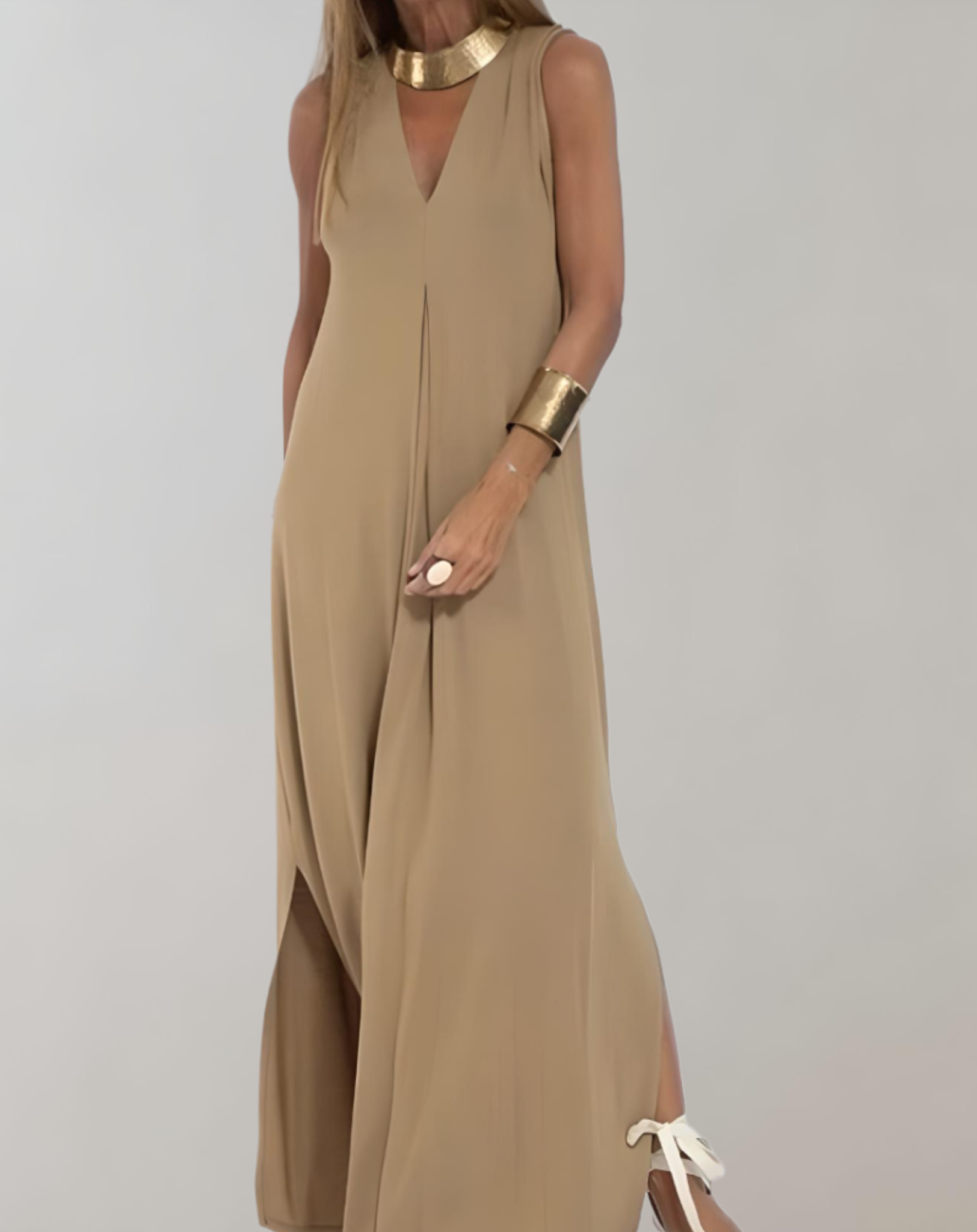 Chelsea - Lockeres und langes Kleid mit fließendem Stoff kleid