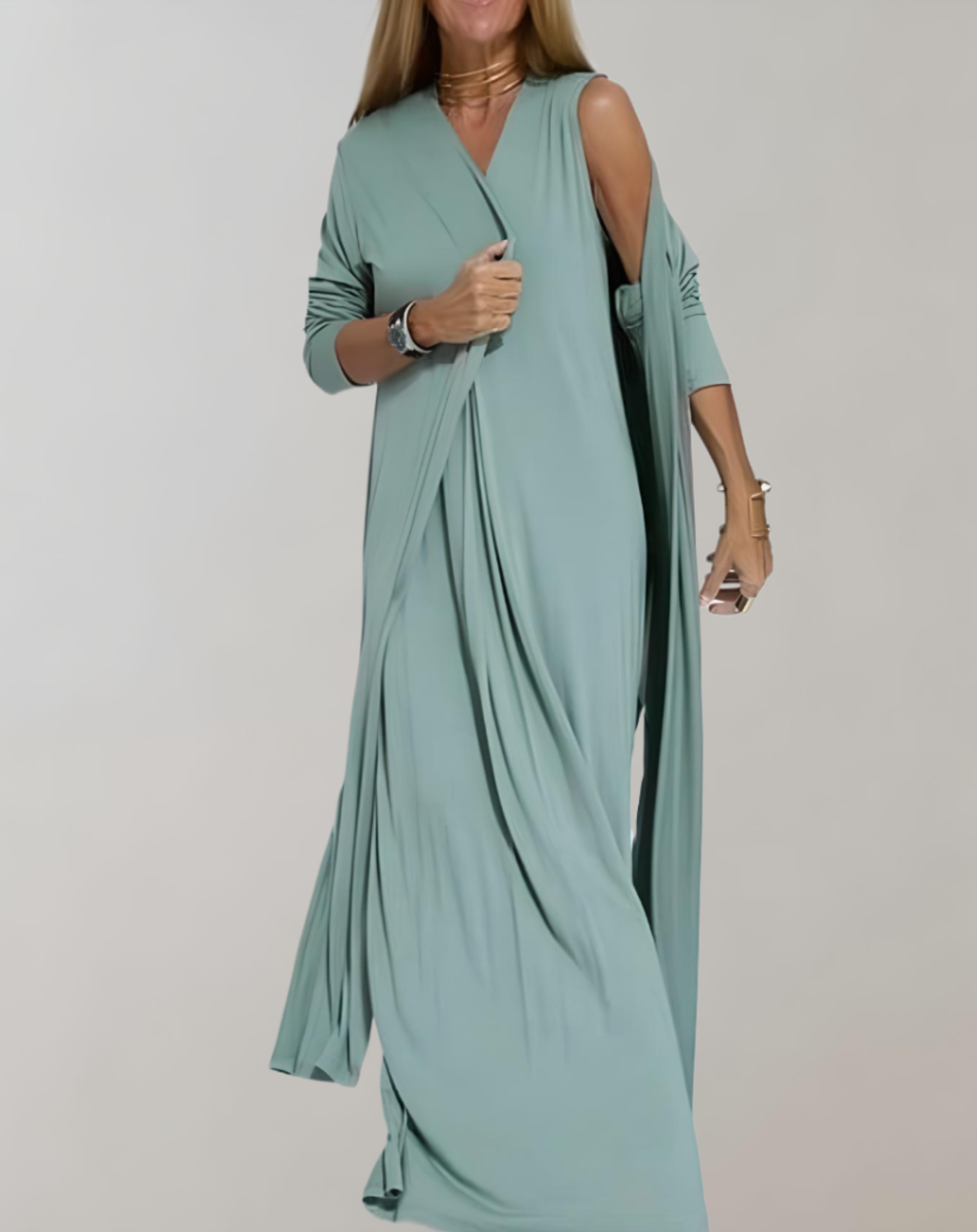 Chelsea - Lockeres und langes Kleid mit fließendem Stoff kleid
