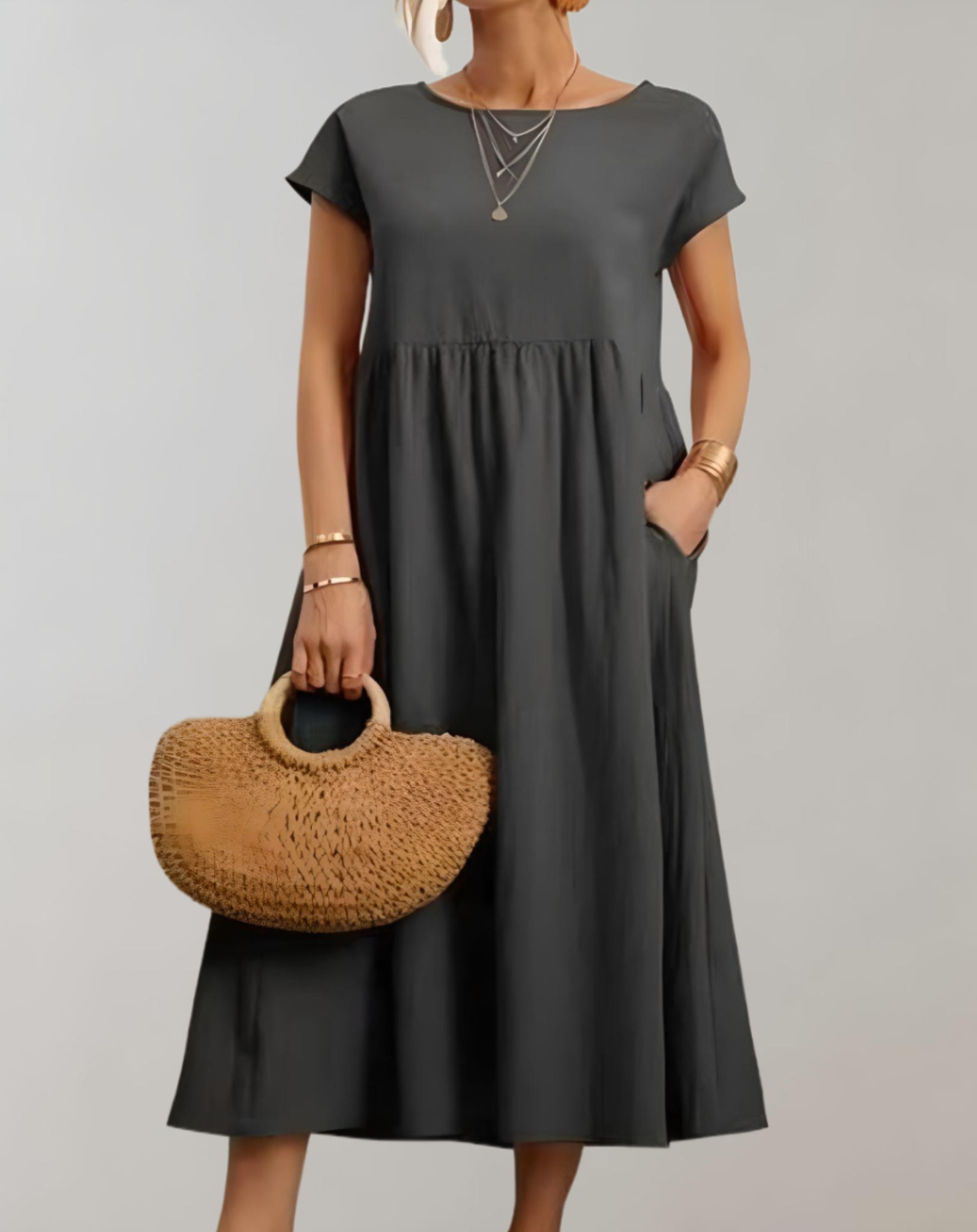 Ella - Lockeres und schlichtes Kleid mit Seitentaschen kleid
