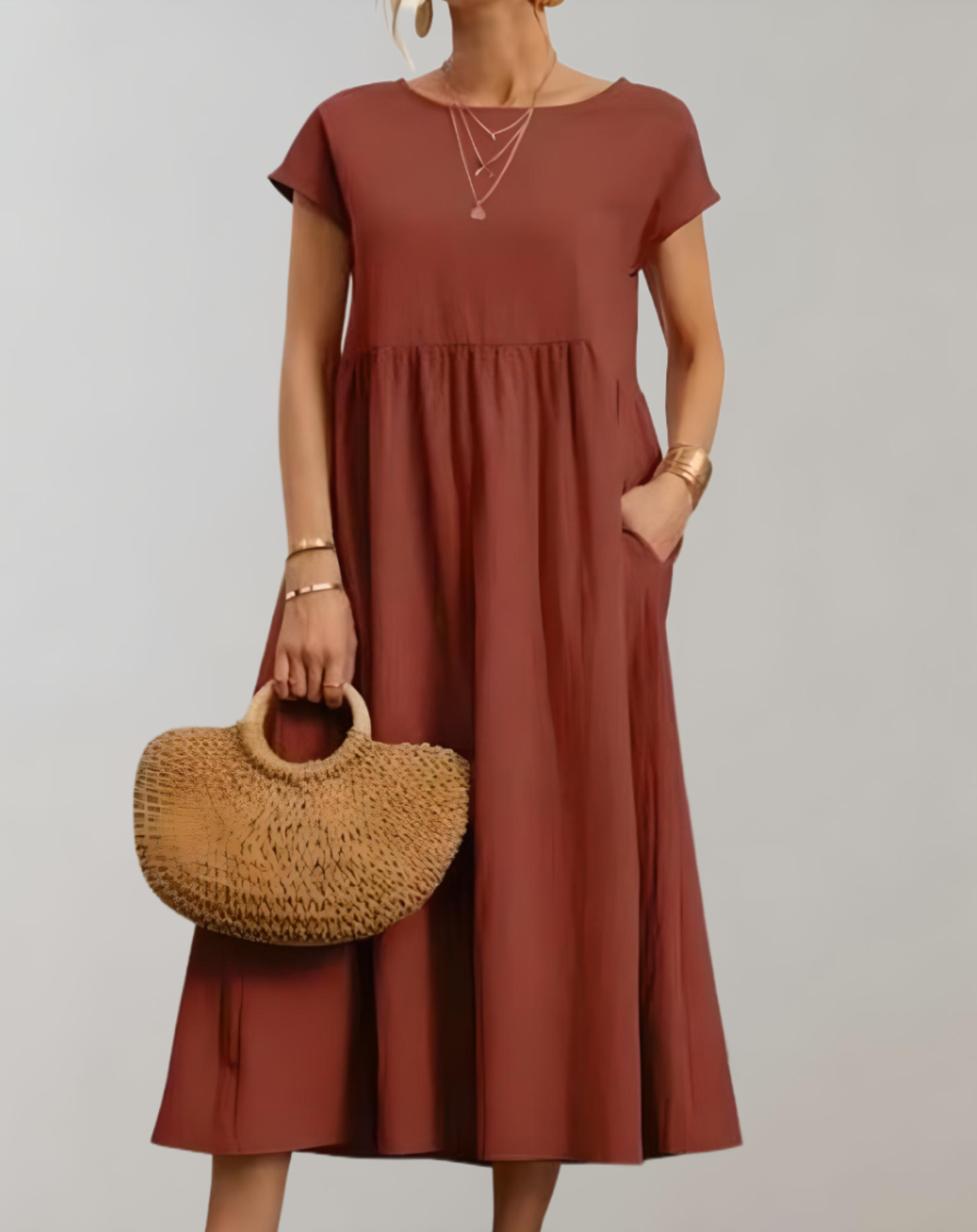 Ella - Lockeres und schlichtes Kleid mit Seitentaschen kleid