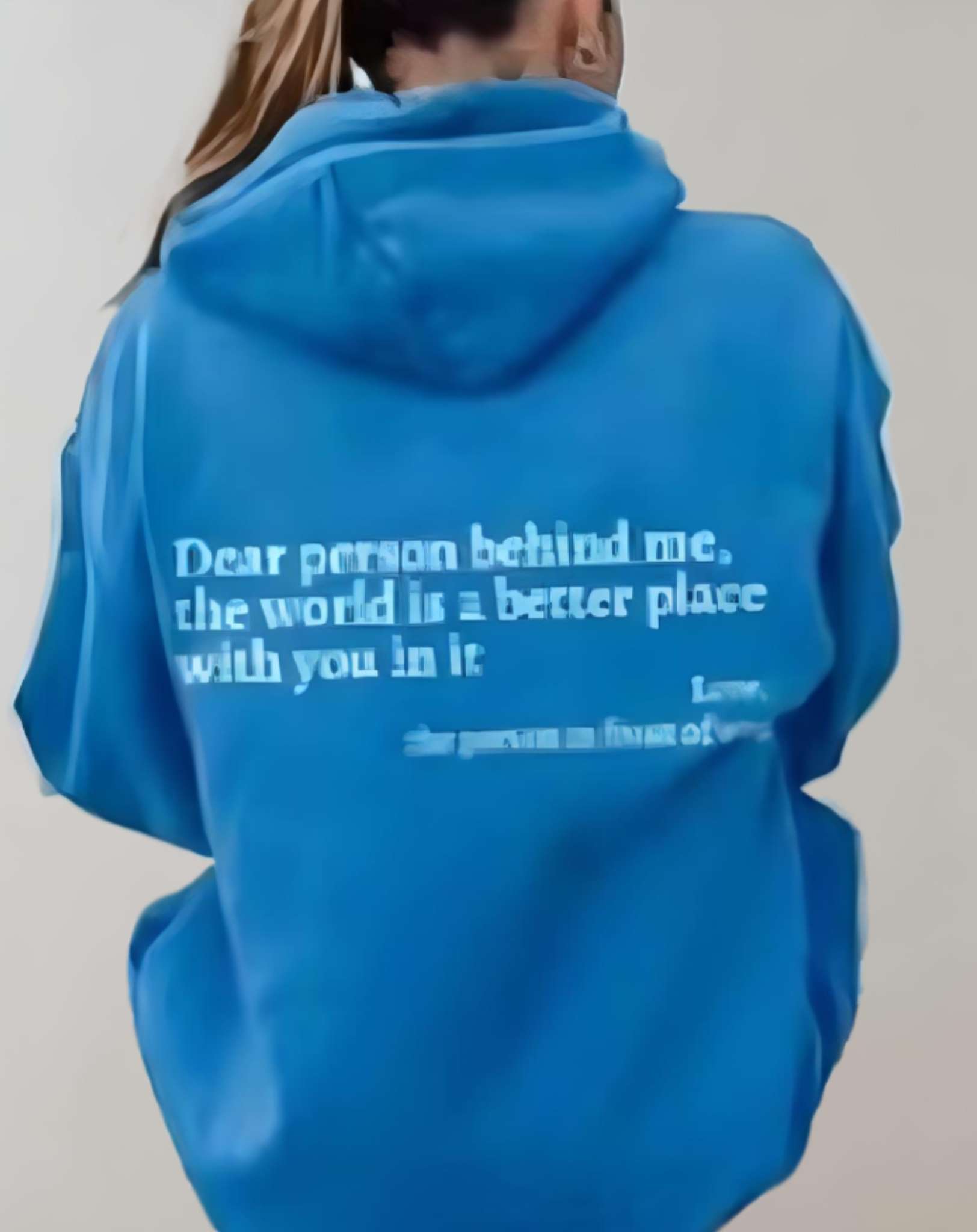 Caroline - Übergroßer Kapuzenpullover mit motivierendem Statement auf der Rückseite Sweater