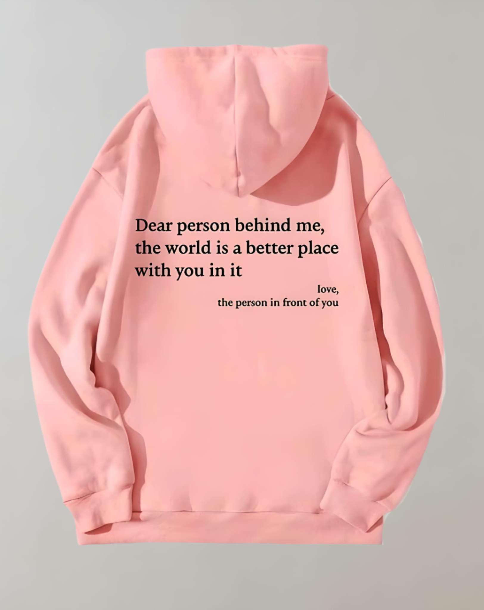 Caroline - Übergroßer Kapuzenpullover mit motivierendem Statement auf der Rückseite Sweater