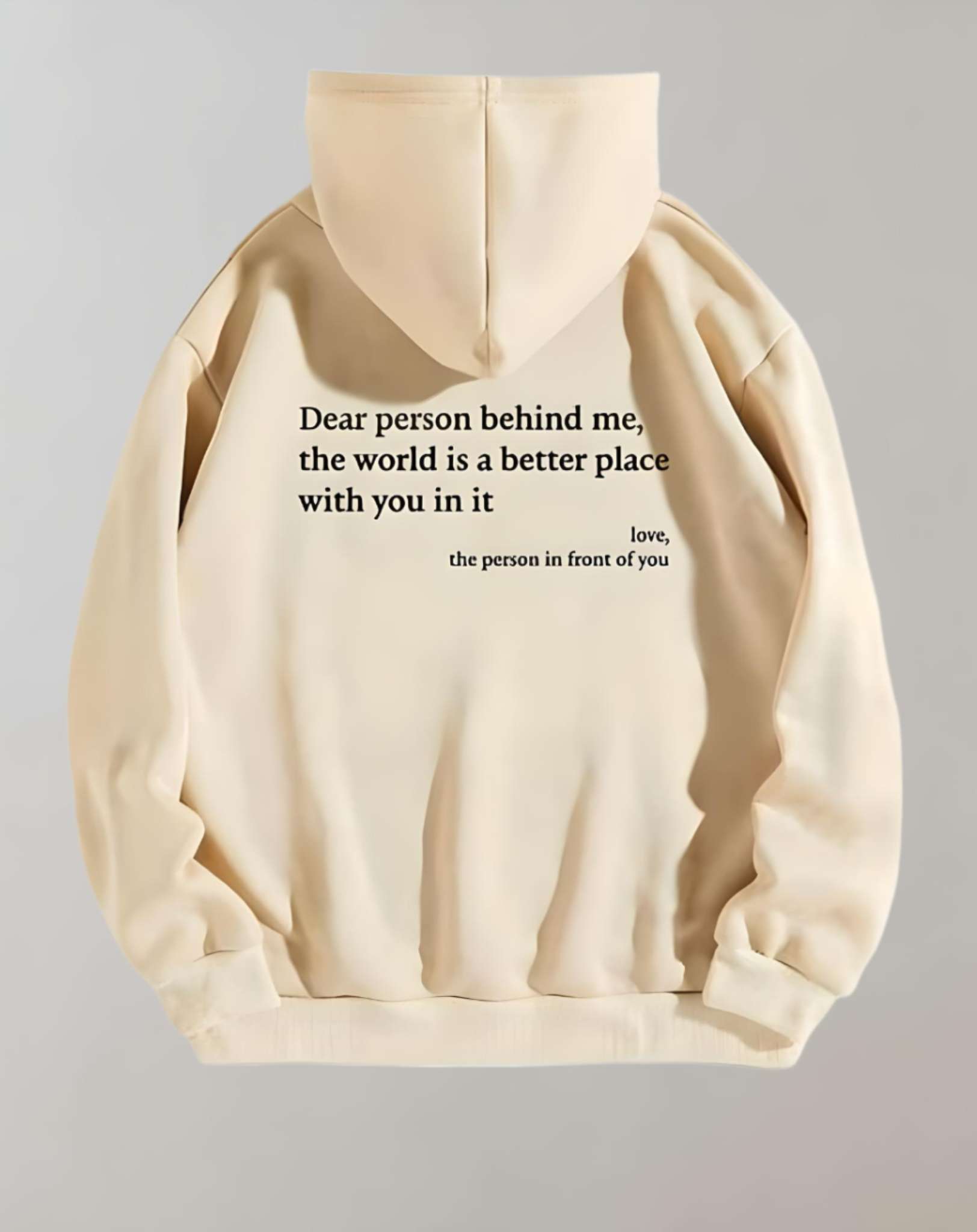 Caroline - Übergroßer Kapuzenpullover mit motivierendem Statement auf der Rückseite Sweater