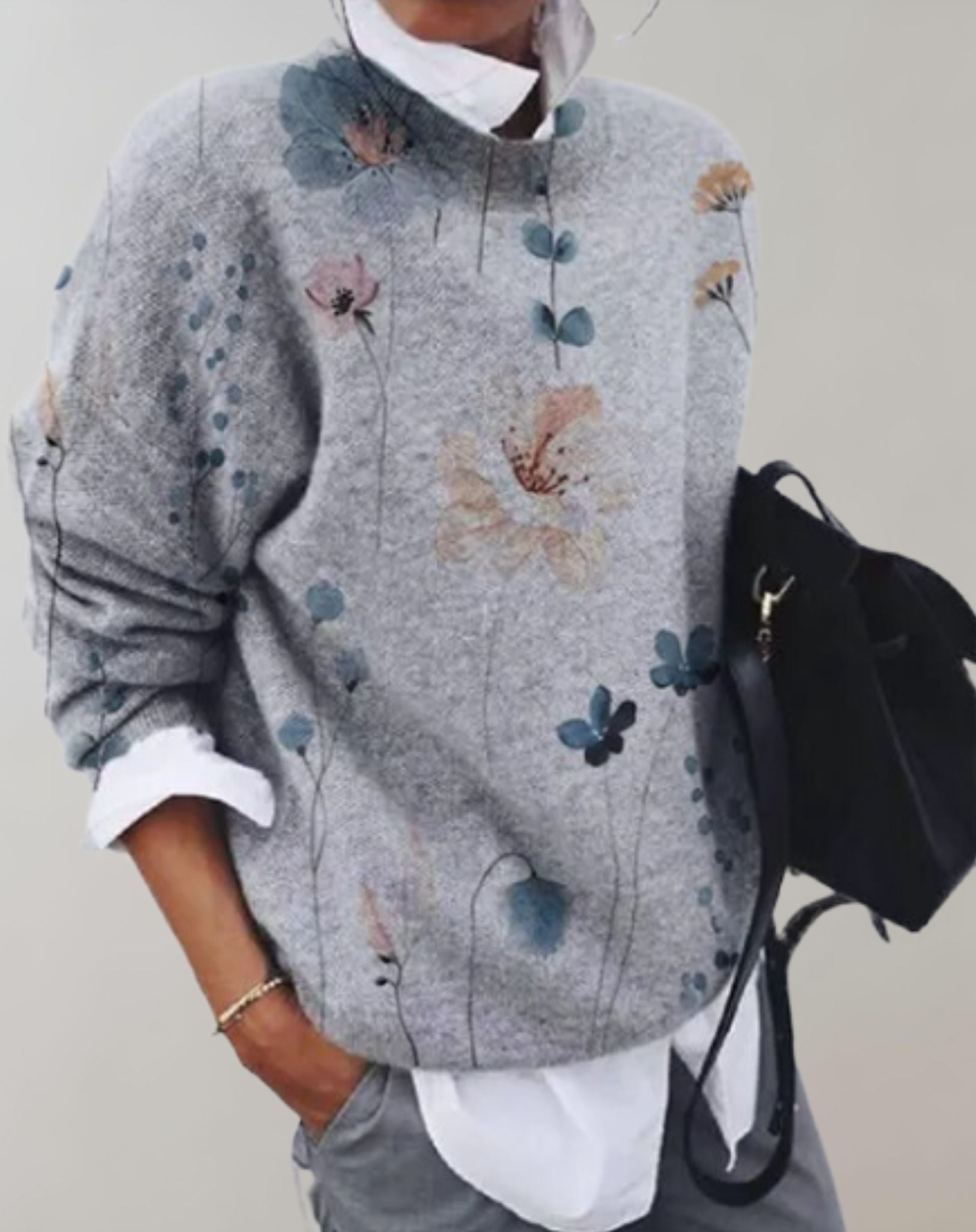 Bella  - Übergroßer Strickpullover mit weiten langen Ärmeln Sweater