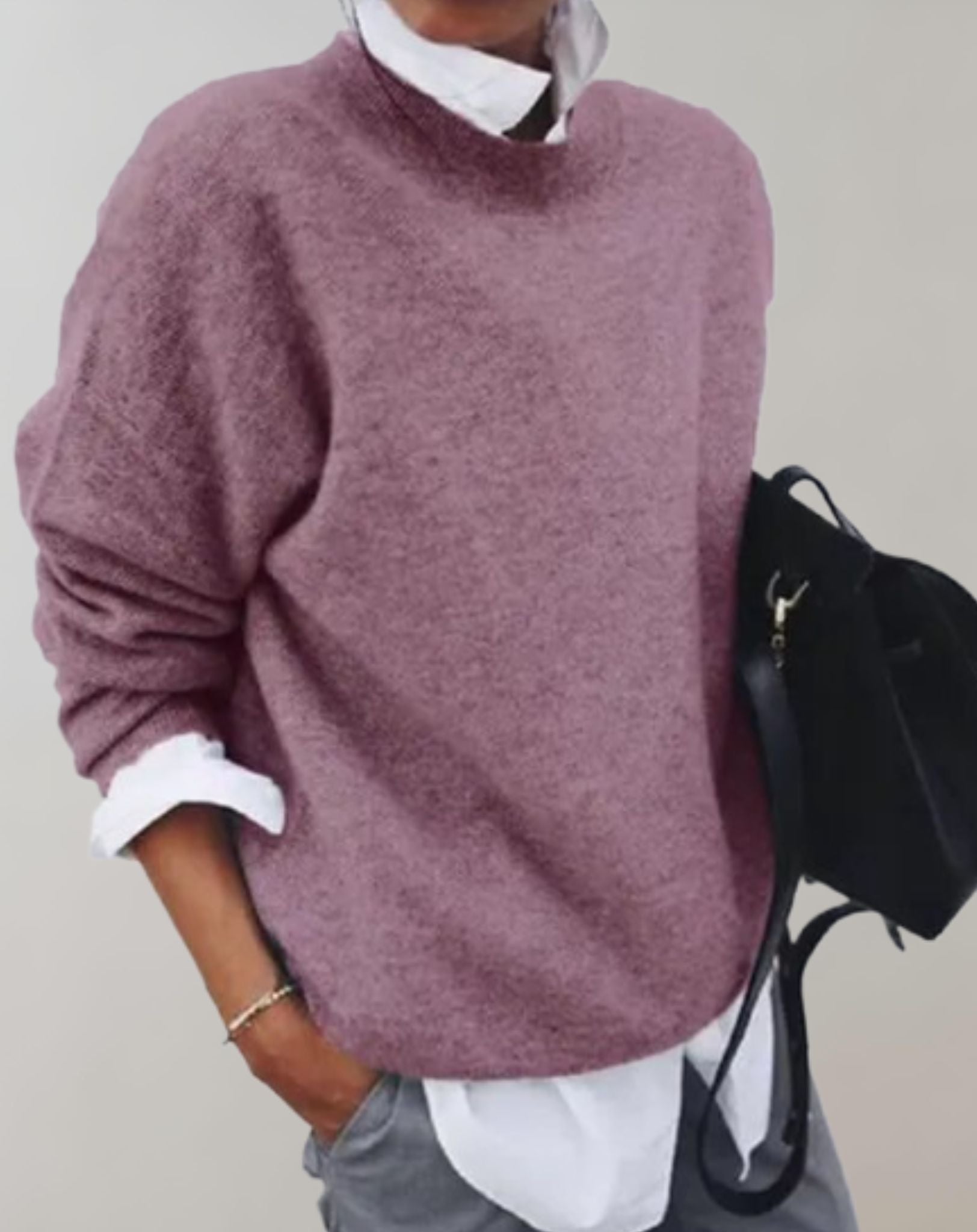 Bella  - Übergroßer Strickpullover mit weiten langen Ärmeln Sweater