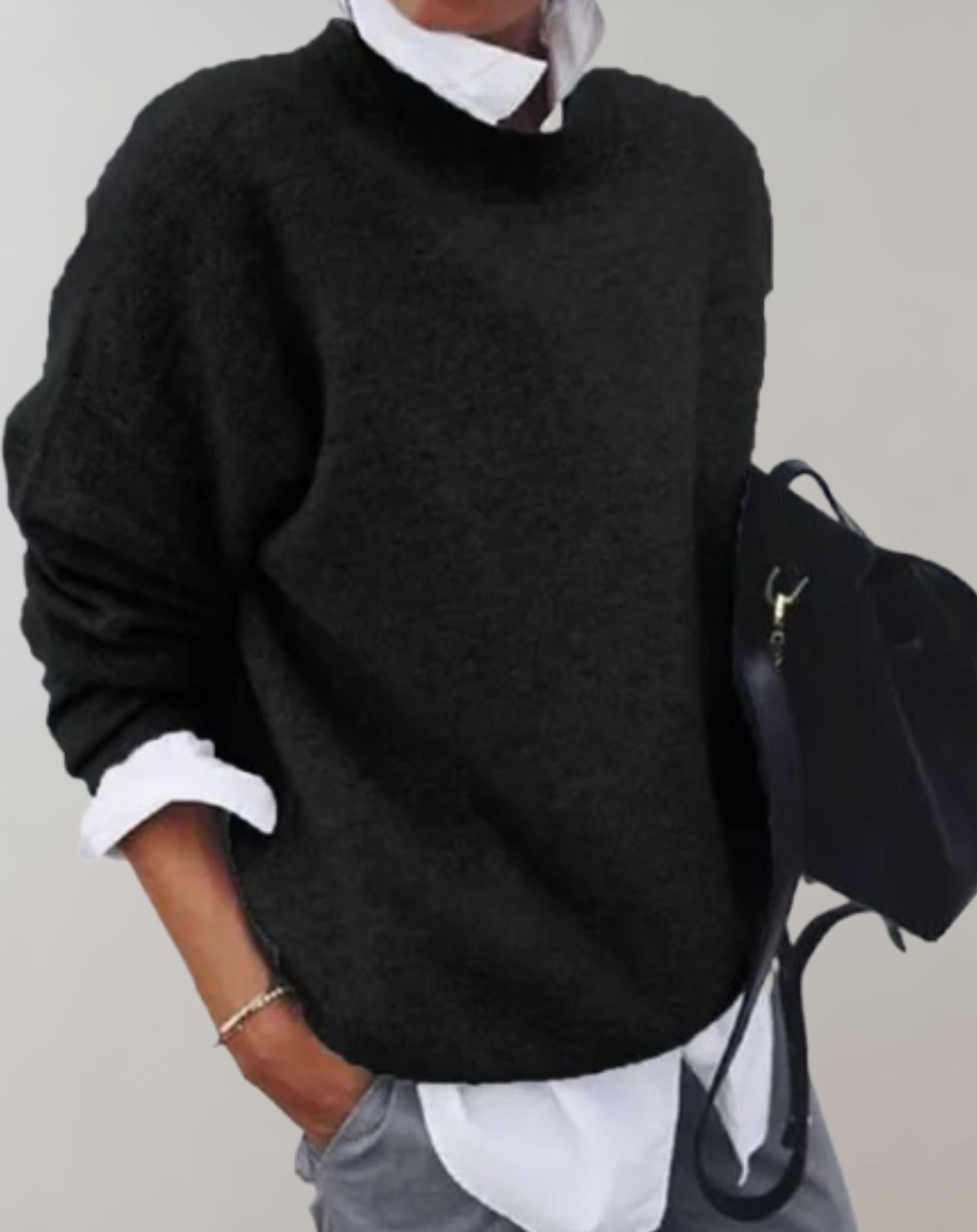 Bella  - Übergroßer Strickpullover mit weiten langen Ärmeln Sweater