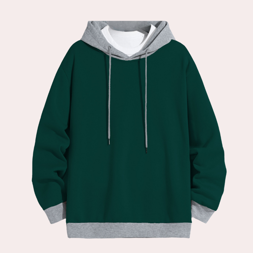 Aleron | Stilvolle Herren-Hoodie mit Kontrastfarben für lässige Looks