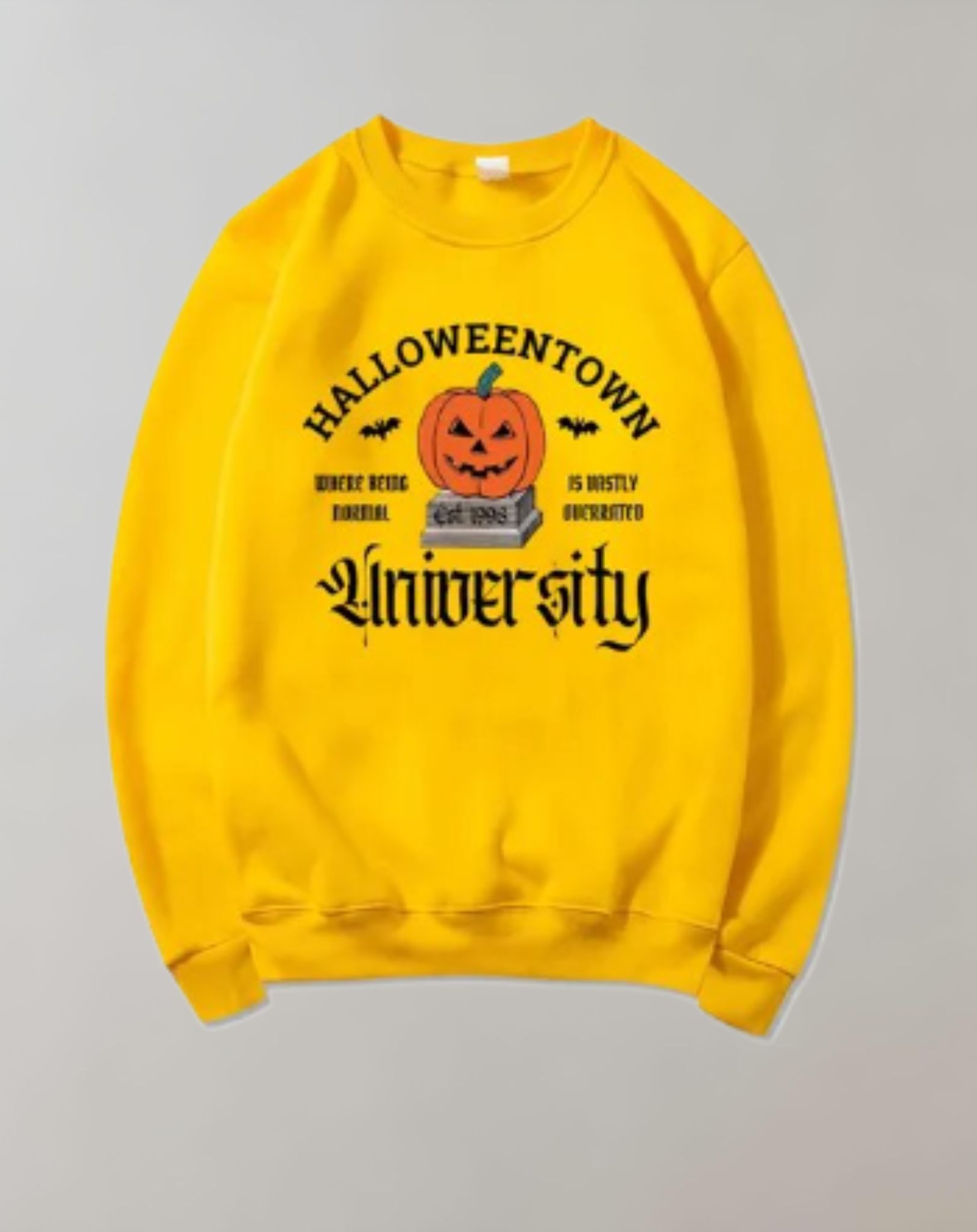 Classy - Übergroßer Pullover mit Rundhalsausschnitt und Halloween Motiv Sweater