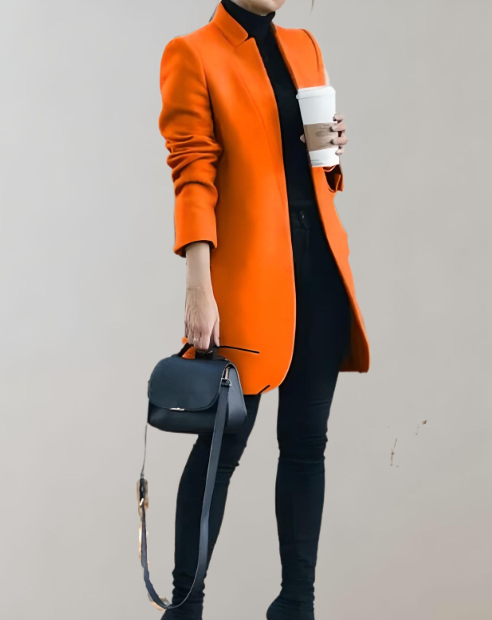 Clarise -  Schön sitzende lange und offene Manteljacke für Freizeitkleidung Jacke