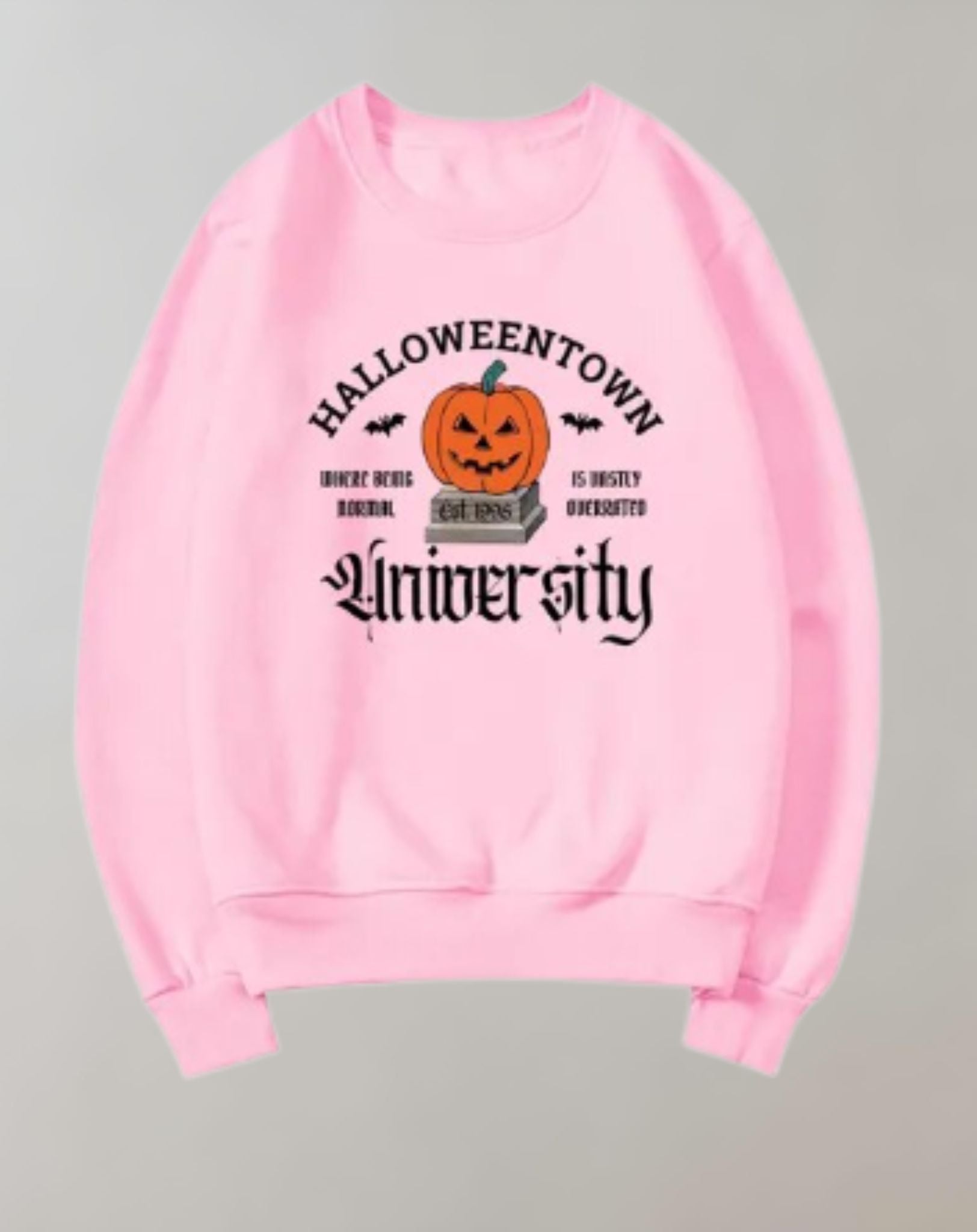 Classy - Übergroßer Pullover mit Rundhalsausschnitt und Halloween Motiv Sweater